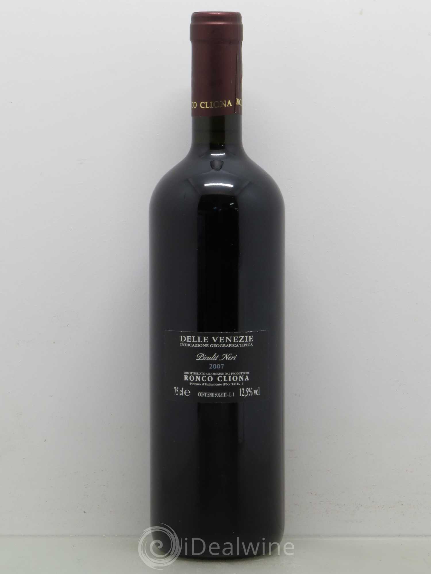 Italie Ronco Cliona Piculit Neri Delle Venezie IGT (sans prix de réserve) 2007 - Posten von 1 Flasche - 1