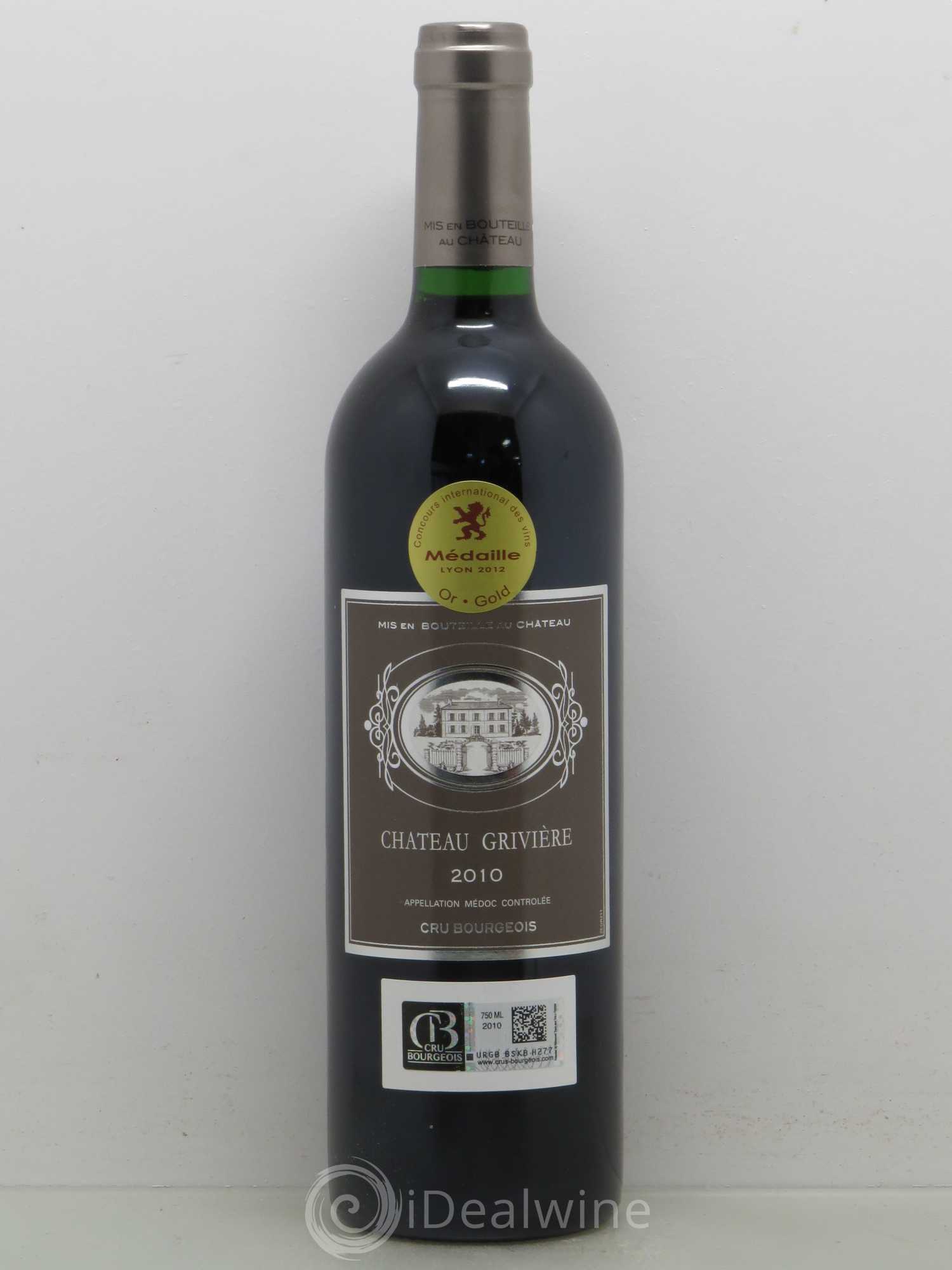 Château Grivière Cru Bourgeois (sans prix de réserve) 2010 - Lot de 1 bouteille - 0