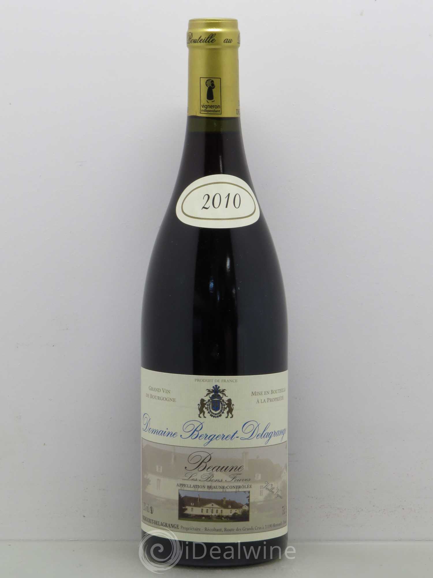 Beaune 1er Cru Les Bons Feuves - Bergeret Delagrange (sans prix de réserve) 2010 - Posten von 1 Flasche - 0