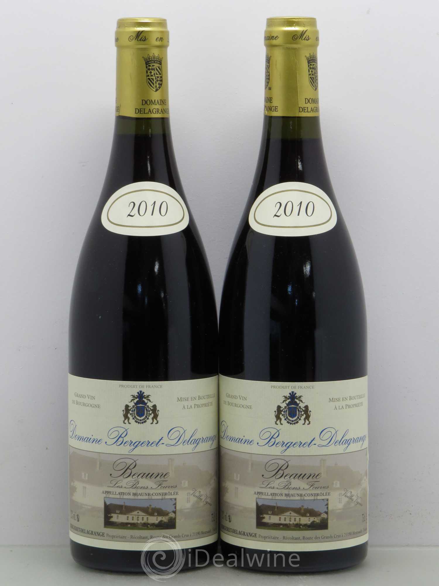 Beaune 1er Cru Les Bons Feuves - Bergeret Delagrange (sans prix de réserve) 2010 - Posten von 2 Flaschen - 0