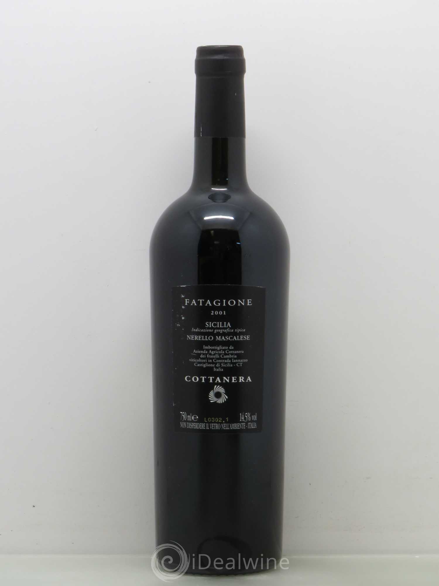 IGT Sicile IGT SICILIA Cottanera Fatagione Nerello Mascalese (sans prix de reserve) 2001 - Posten von 1 Flasche - 1