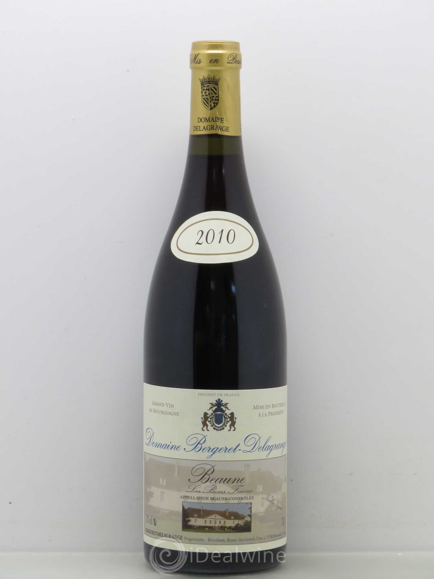 Beaune Beaune Les Bons Feuves Vieilles Vignes Bergeret Delagrange (sans prix de reserve) 2010 - Posten von 1 Flasche - 0