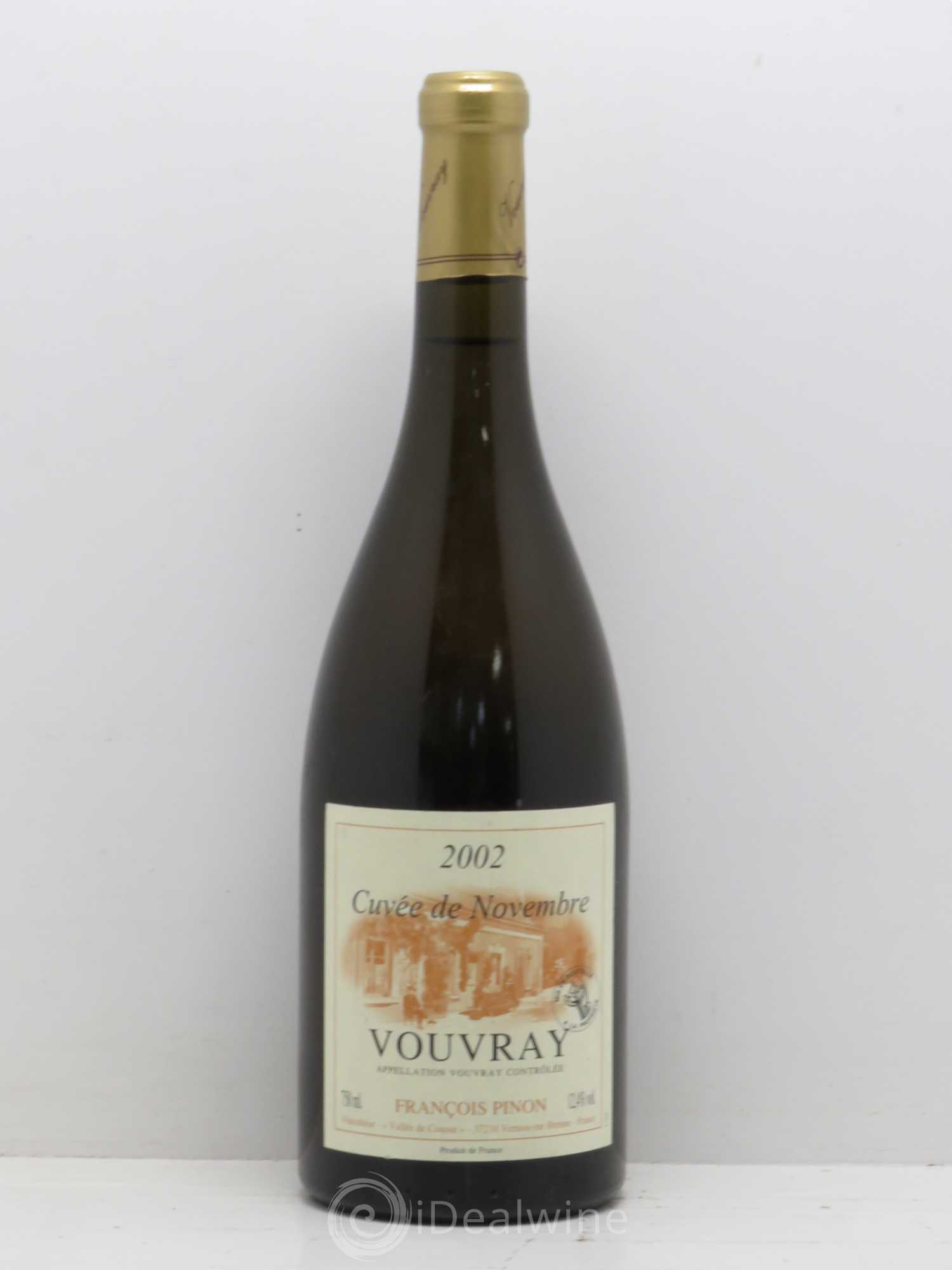 Vouvray Cuvée de Novembre Francois Pinon (sans prix de réserve) 2002 - Posten von 1 Flasche - 0