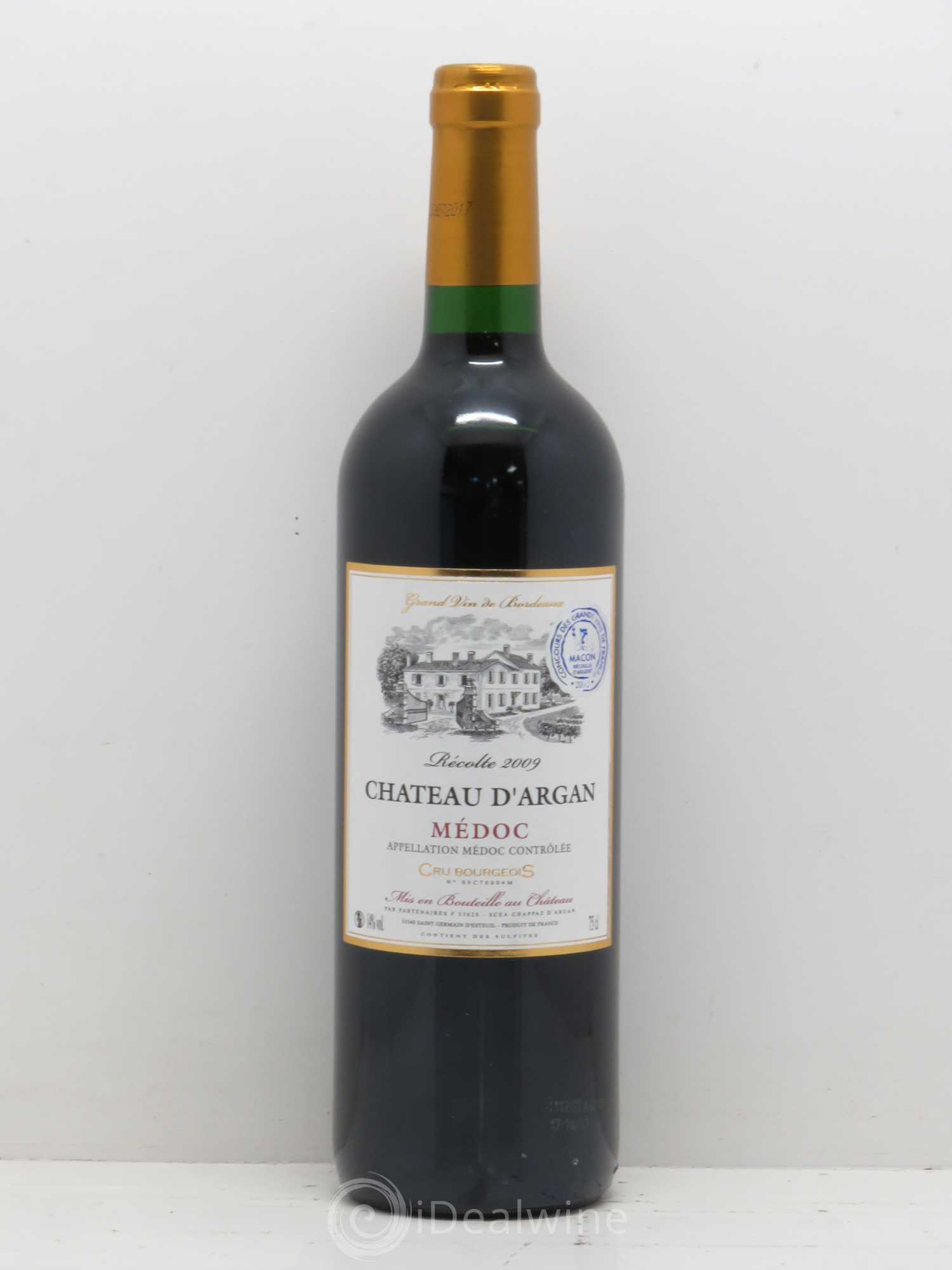 Bordeaux Château D'Argan Cru Bourgeois (sans prix de réserve) 2009 - Posten von 1 Flasche - 0