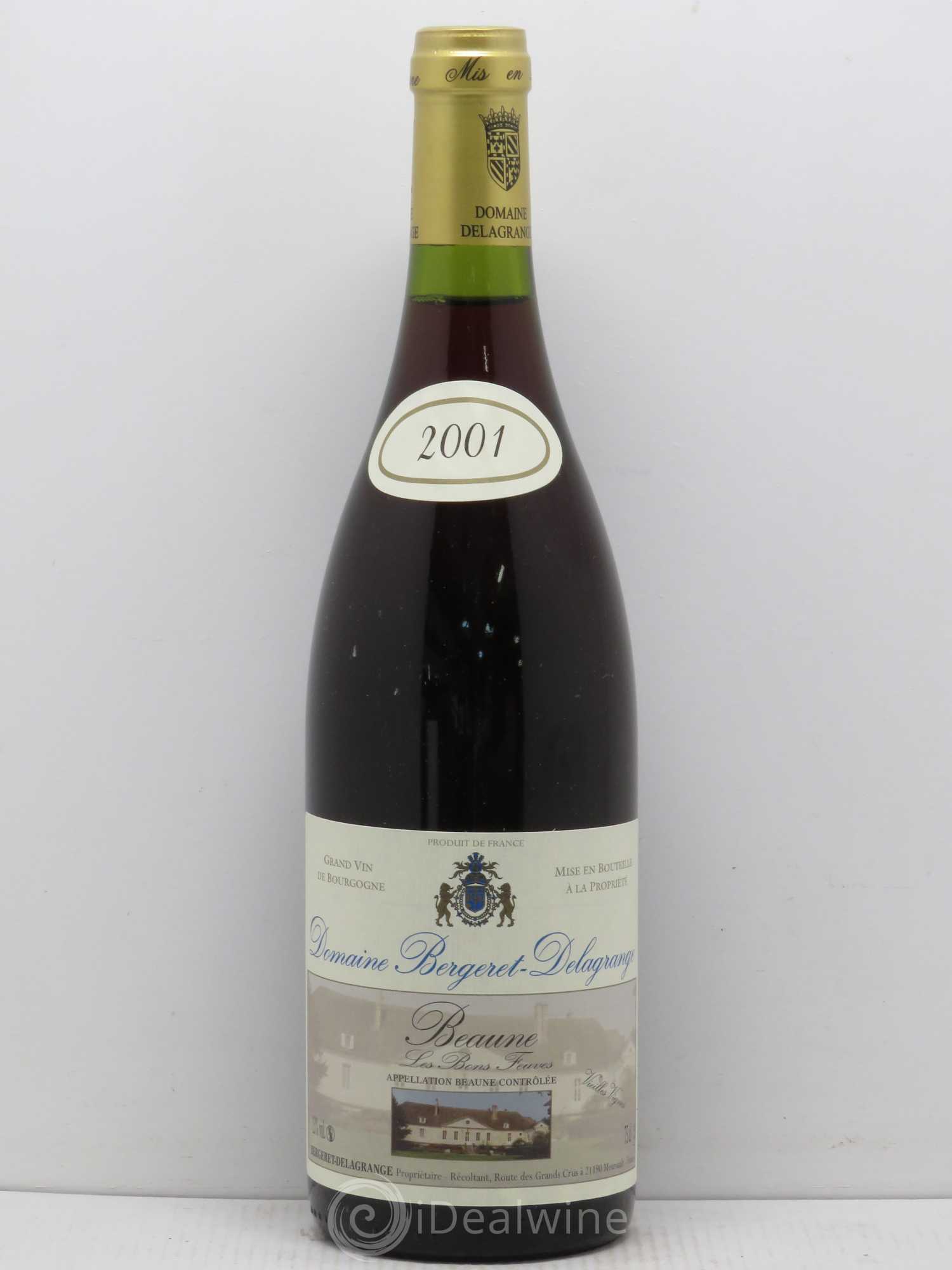 Beaune Les Bons Feuves Bergeret Delagrange (sans prix de réserve) 2001 - Posten von 1 Flasche - 0
