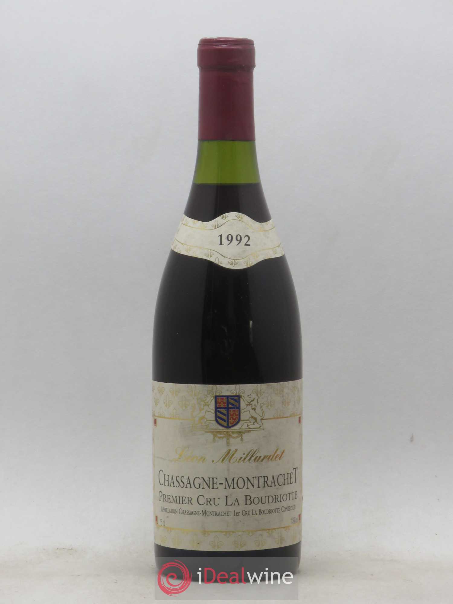 Chassagne-Montrachet 1er Cru La Boudriotte Léon Millardet (sans prix de réserve) 1992 - Lot de 1 bouteille - 0