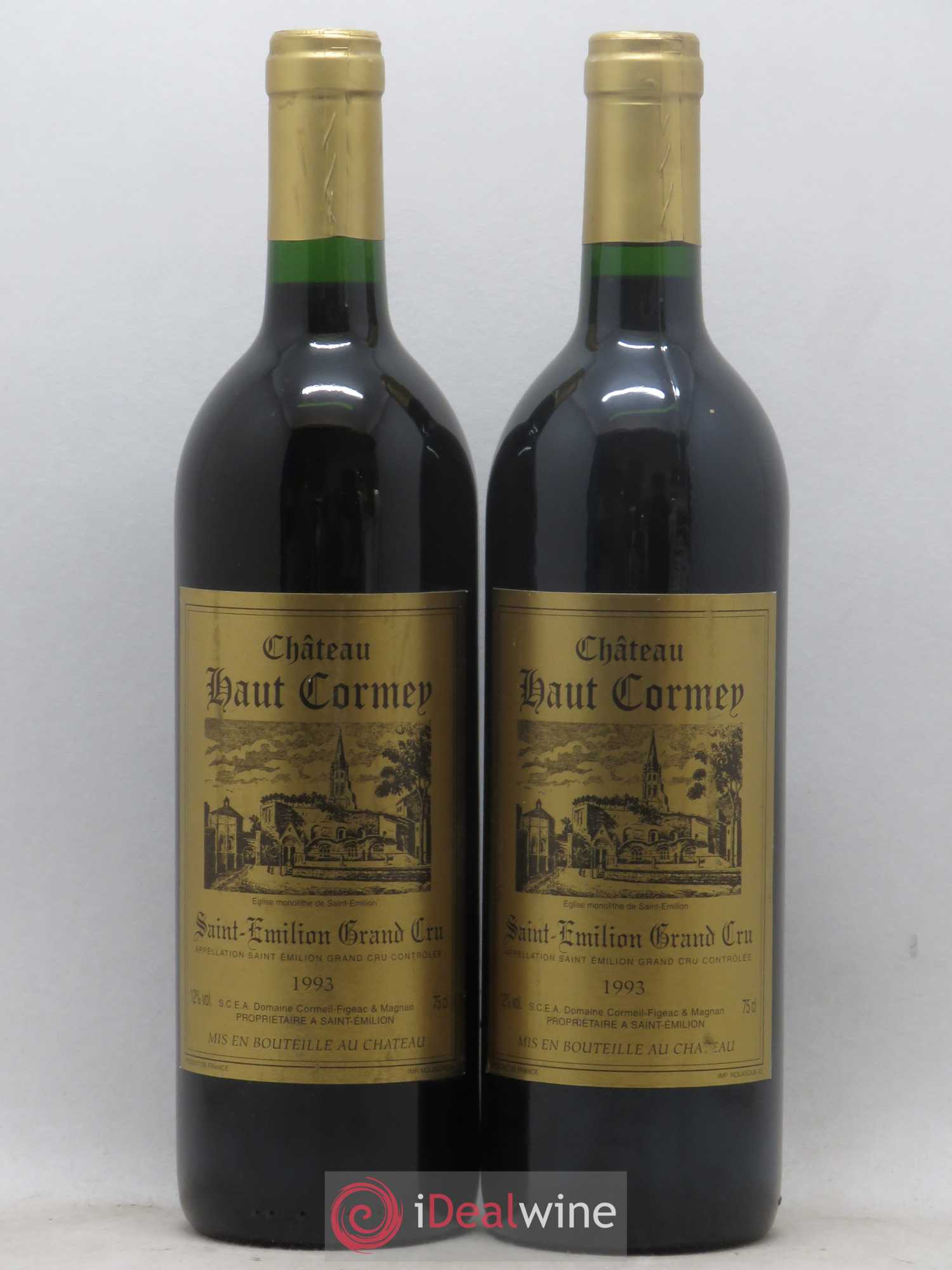 Saint-Émilion Grand Cru Château Haut Cormey - Domaine Cormeil Figeac (sans prix de réserve) 1993 - Posten von 2 Flaschen - 0
