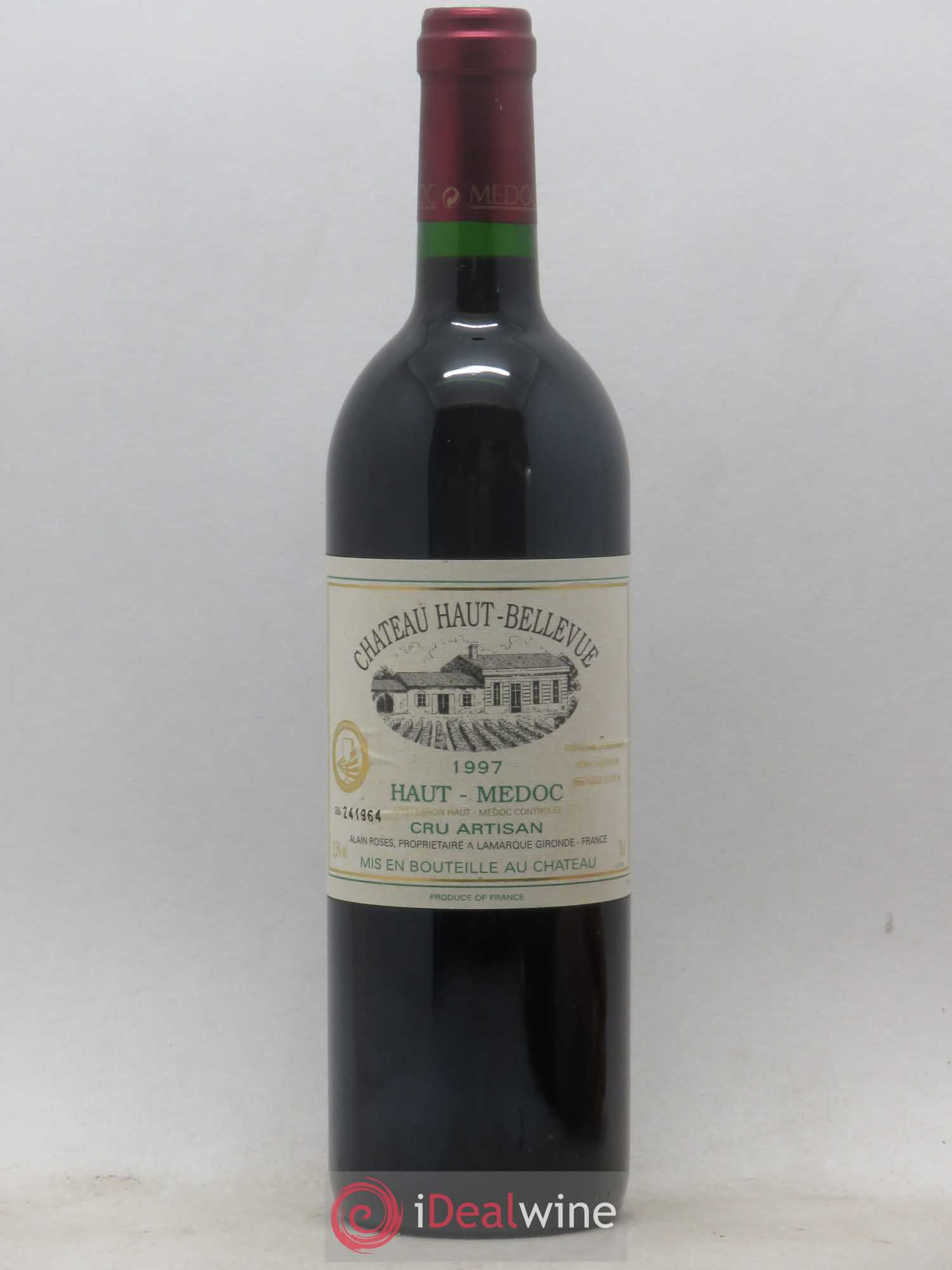 Haut Médoc Château Haut Bellevue (sans prix de réserve) 1997 - Posten von 1 Flasche - 0