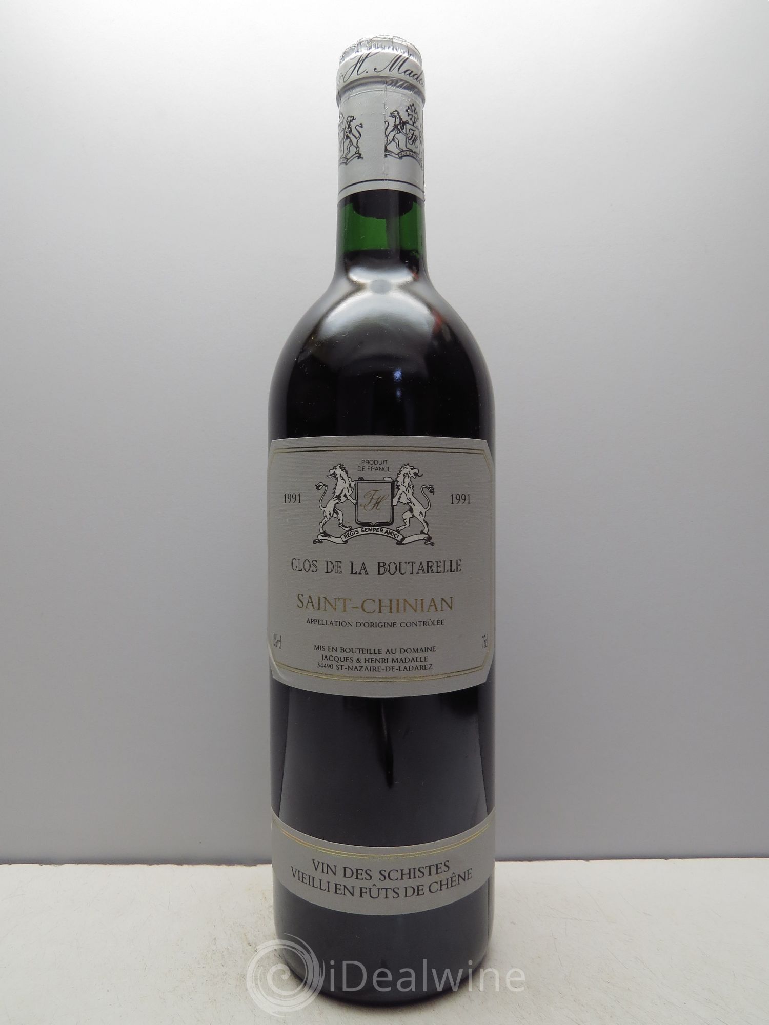 Saint-Chinian Clos de la Boutarelle J & H Madalle 1991 - Posten von 1 Flasche - 0