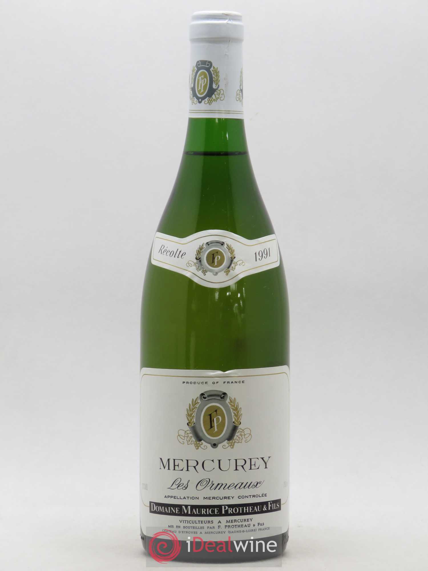 Mercurey Les Ormeaux Maurice Protheau et Fils (sans prix de réserve) 1991 - Posten von 1 Flasche - 0