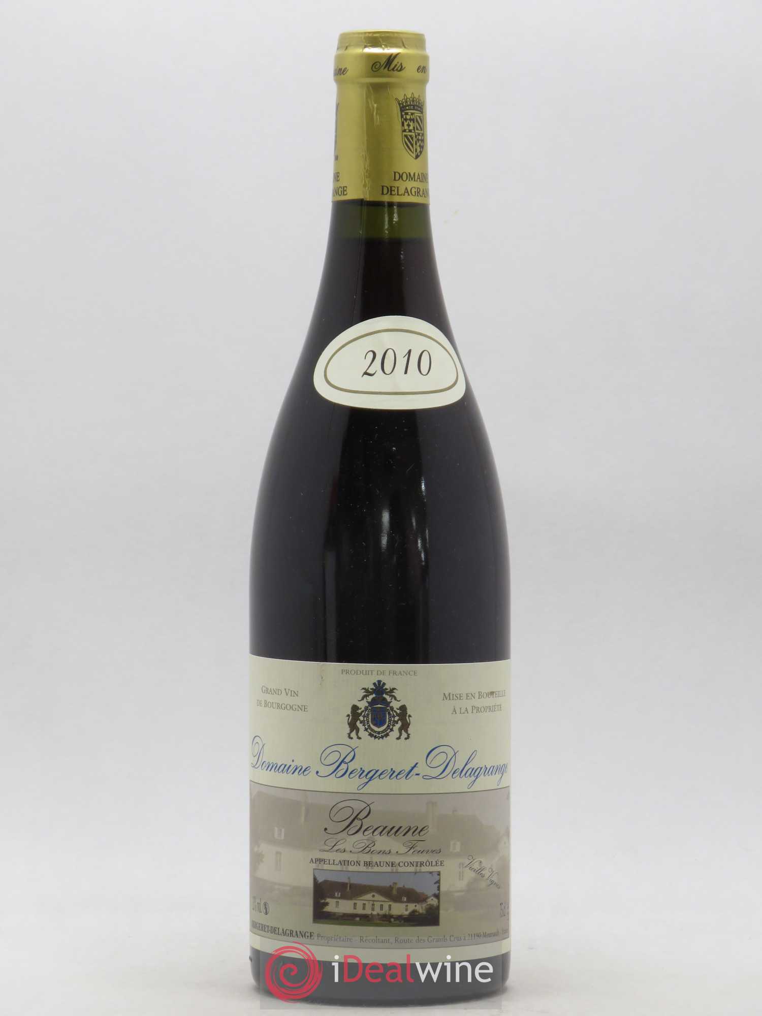 Beaune Les Bons Feuves Bergeret Delagrange (sans prix de réserve) 2010 - Posten von 1 Flasche - 0
