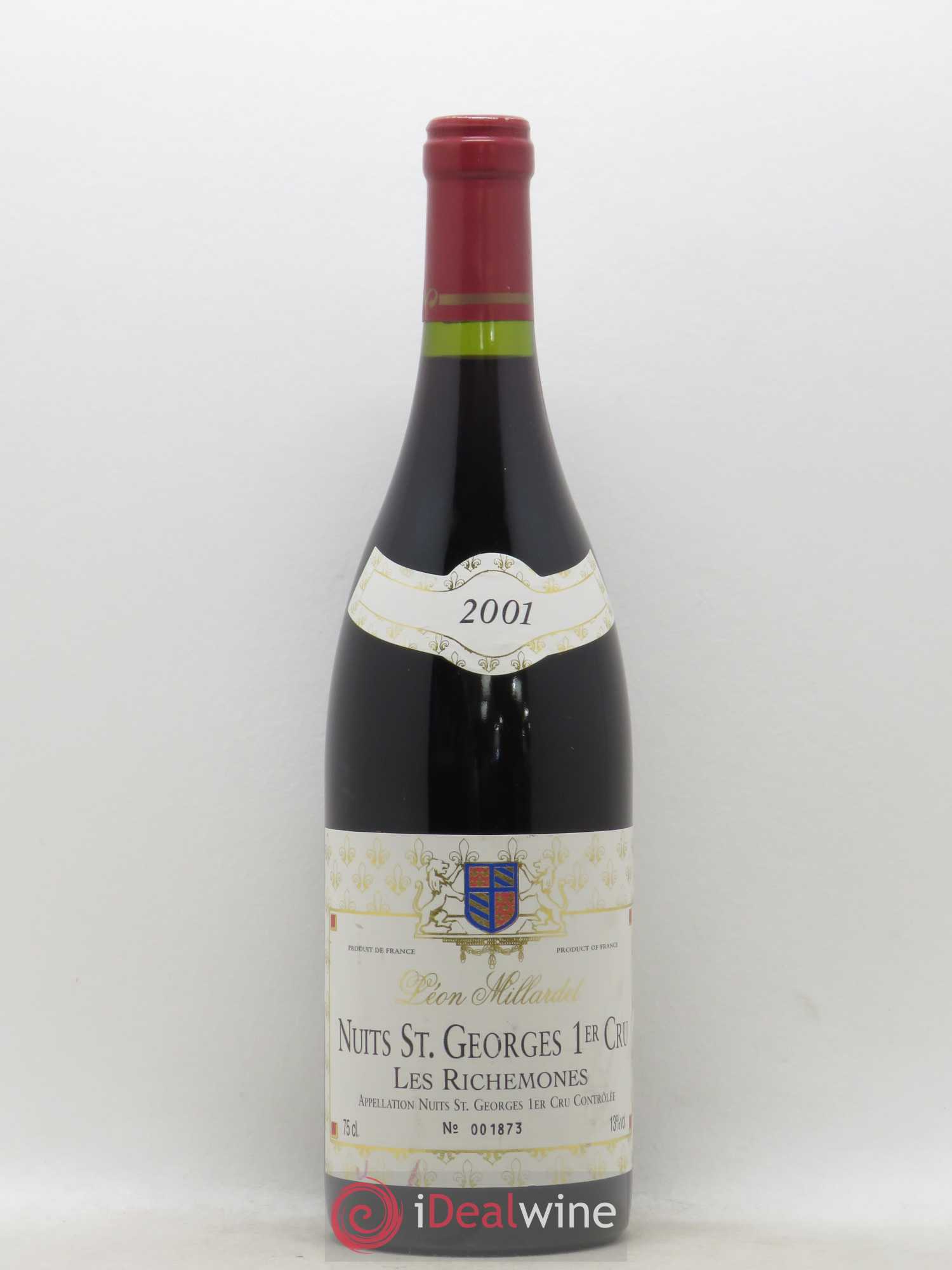 Nuits-Saint-Georges 1er Cru Les Richemones L.Millardet (sans prix de réserve) 2001 - Posten von 1 Flasche - 0