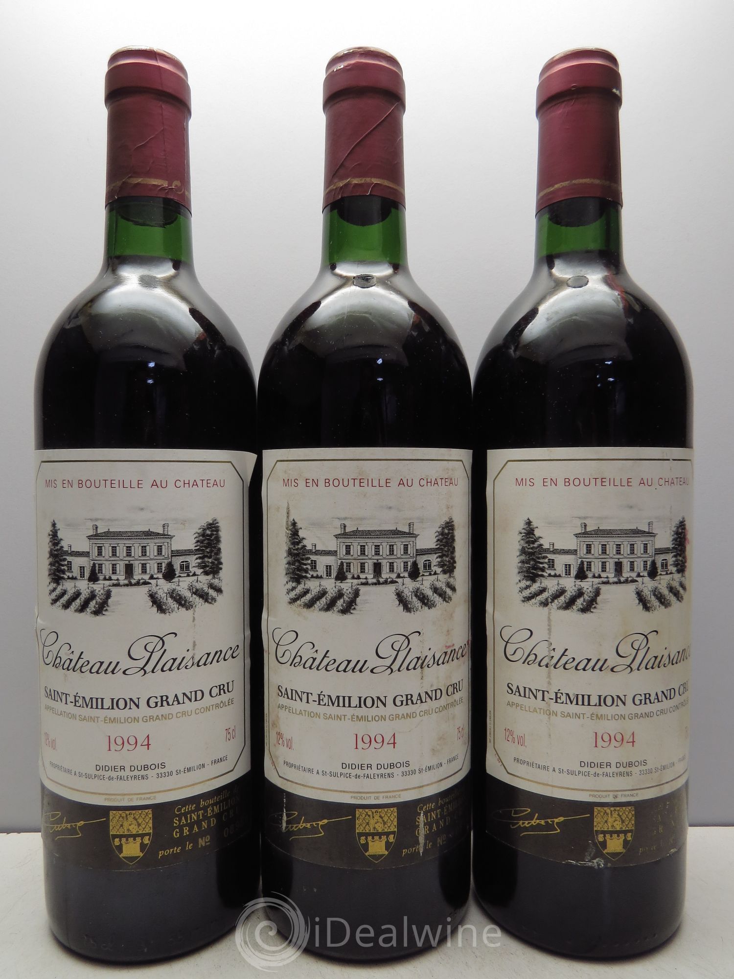 Saint-Émilion Château Plaisance 1994 - Posten von 3 Flaschen - 0