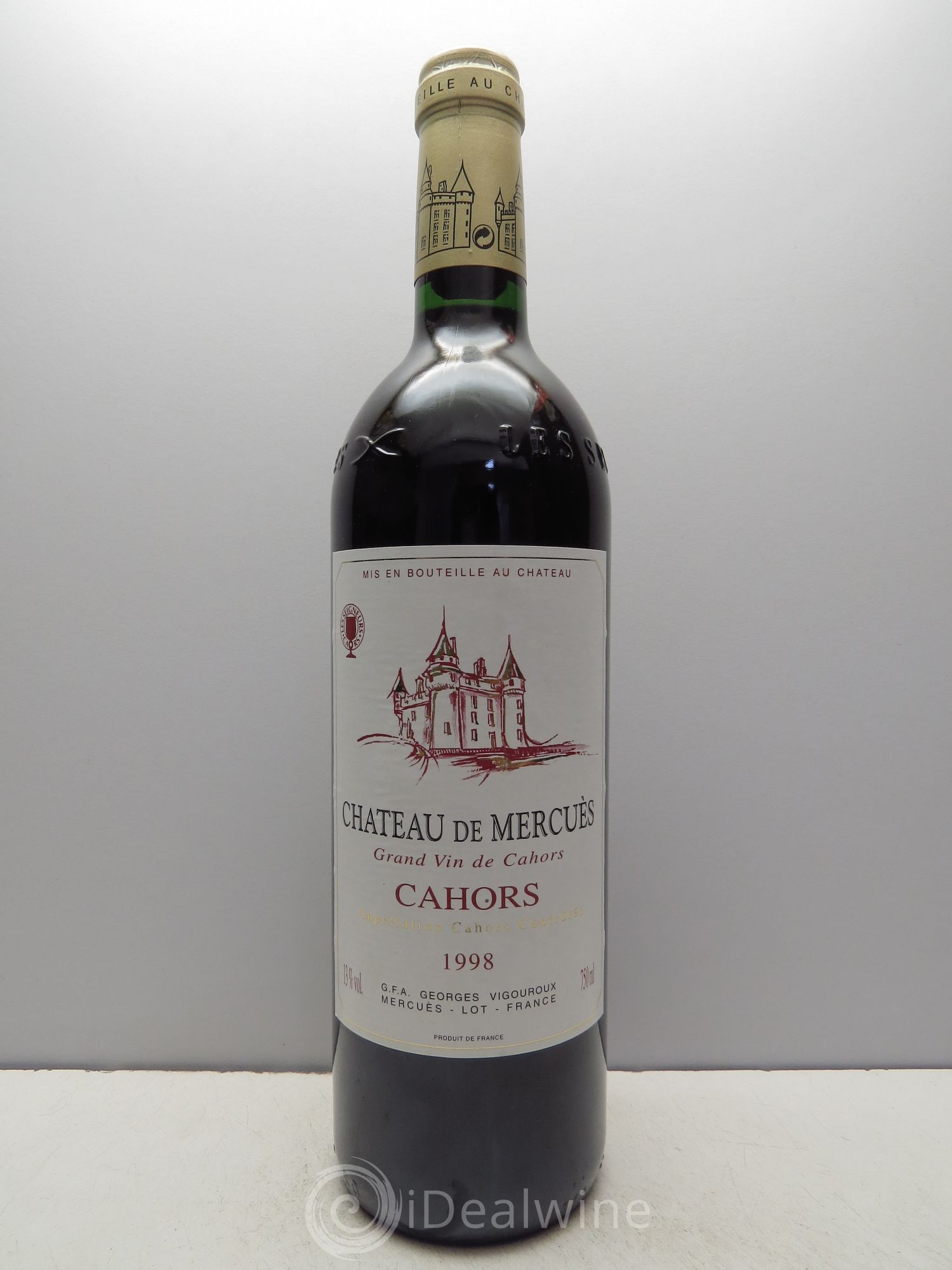 Cahors Château de Mercues 1998 - Lot de 1 bouteille - 0