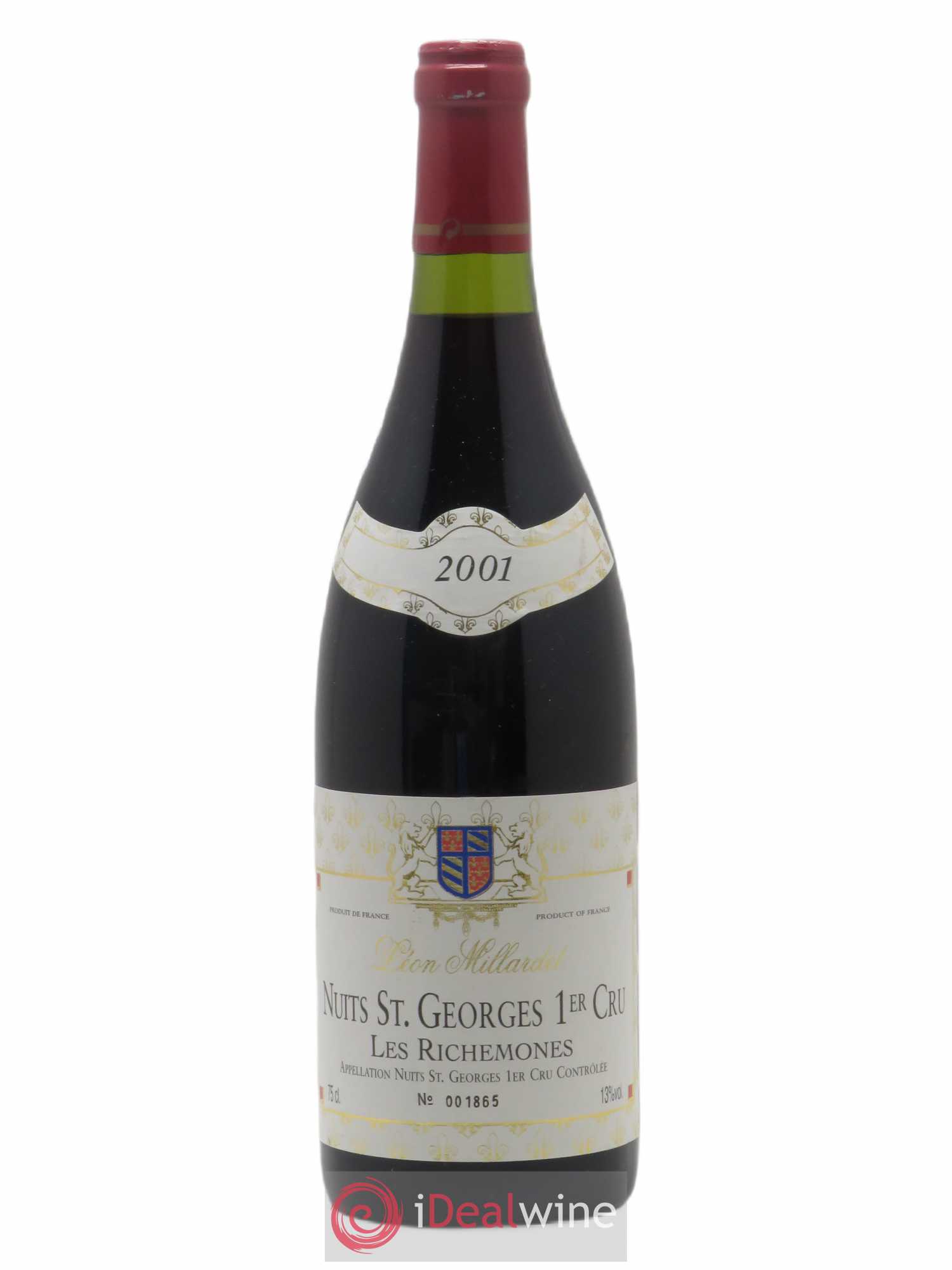 Nuits-Saint-Georges 1er Cru Les Richemones Léon Millardet (sans prix de réserve) 2001 - Lot de 1 bouteille - 0