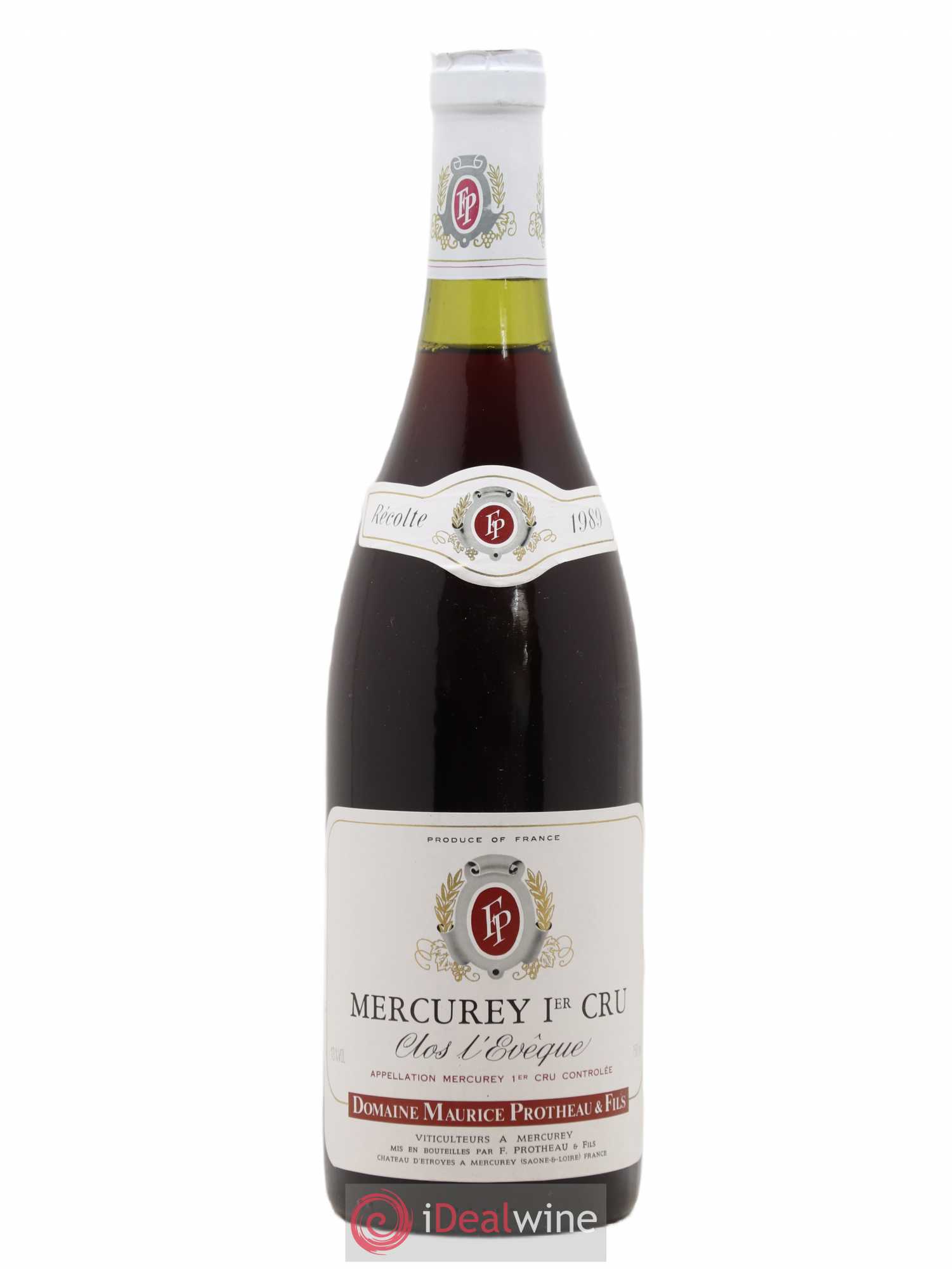 Mercurey 1er Cru Clos l'Eveque Maurice Protheau (sans prix de réserve) 1989 - Posten von 1 Flasche - 0