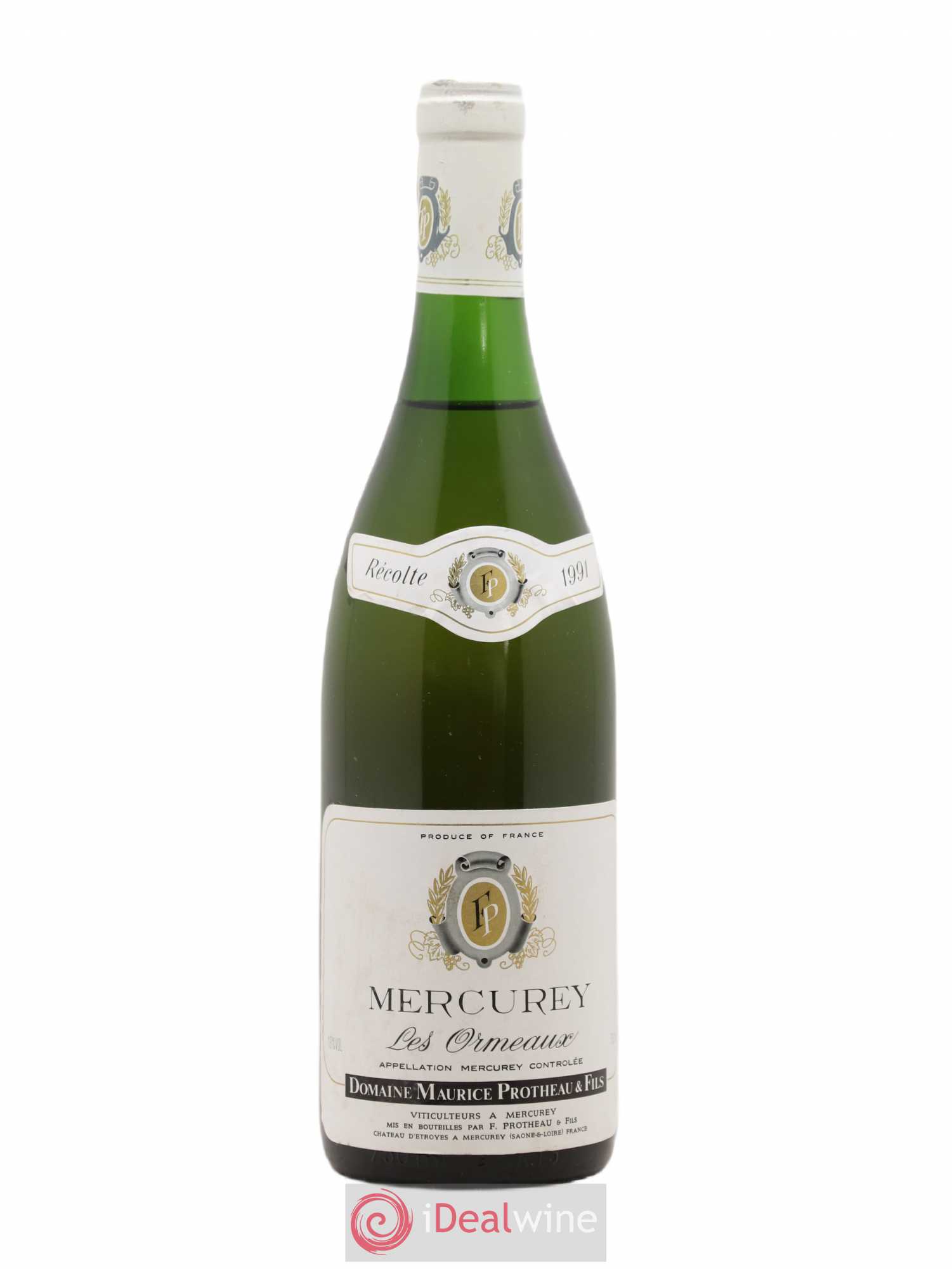 Mercurey Les Ormeaux Maurice Protheau (sans prix de réserve) 1991 - Posten von 1 Flasche - 0