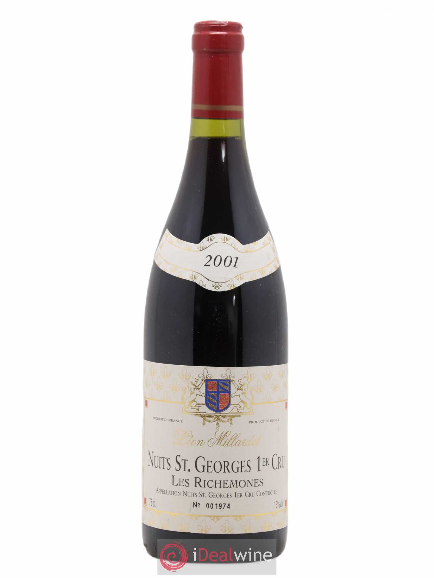 Nuits-Saint-Georges 1er Cru Les Richemones Leon Millardet (no reserve) 2001 - Lot of 1 bottle - 0
