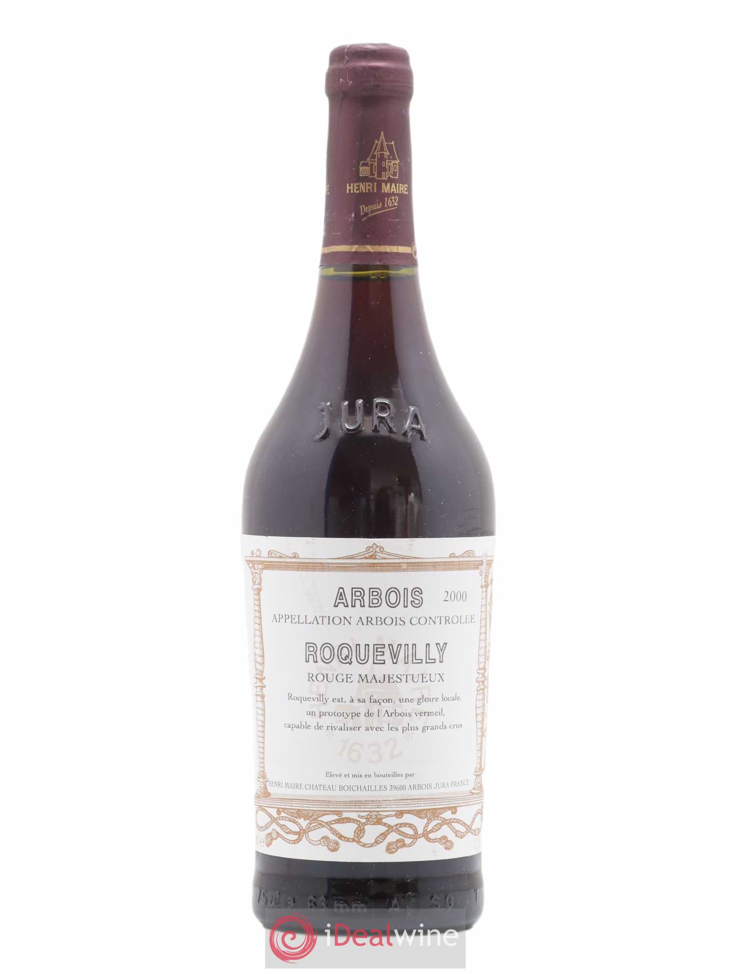 Arbois Roquevilly Majestueux Henri Maire (sans prix de réserve) 2000 - Posten von 1 Flasche - 0