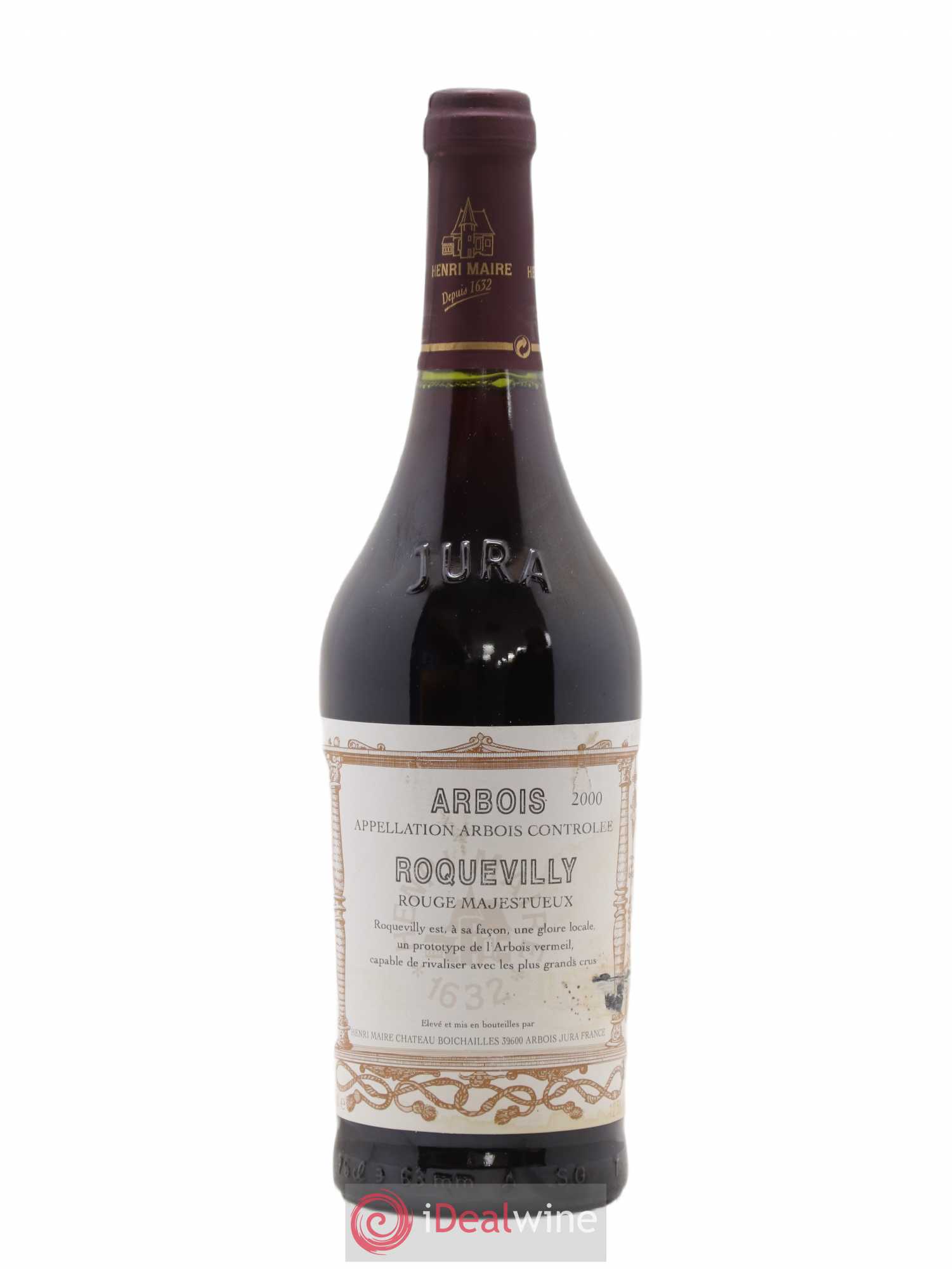 Arbois Roquevilly Rouge Majestueux Henri Maire (sans prix de réserve) 2000 - Posten von 1 Flasche - 0
