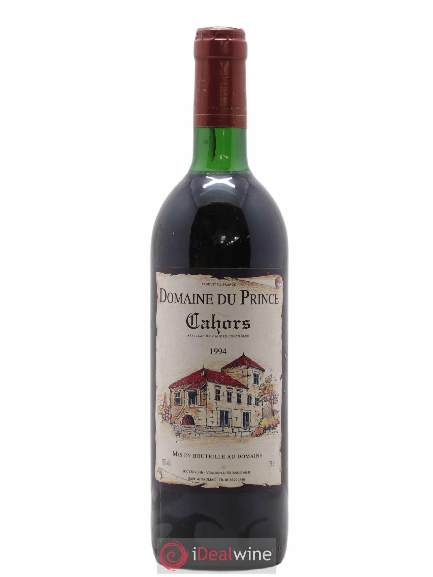Cahors Domaine Du Prince Jouves et fils (sans prix de réserve) 1994 - Posten von 1 Flasche - 0