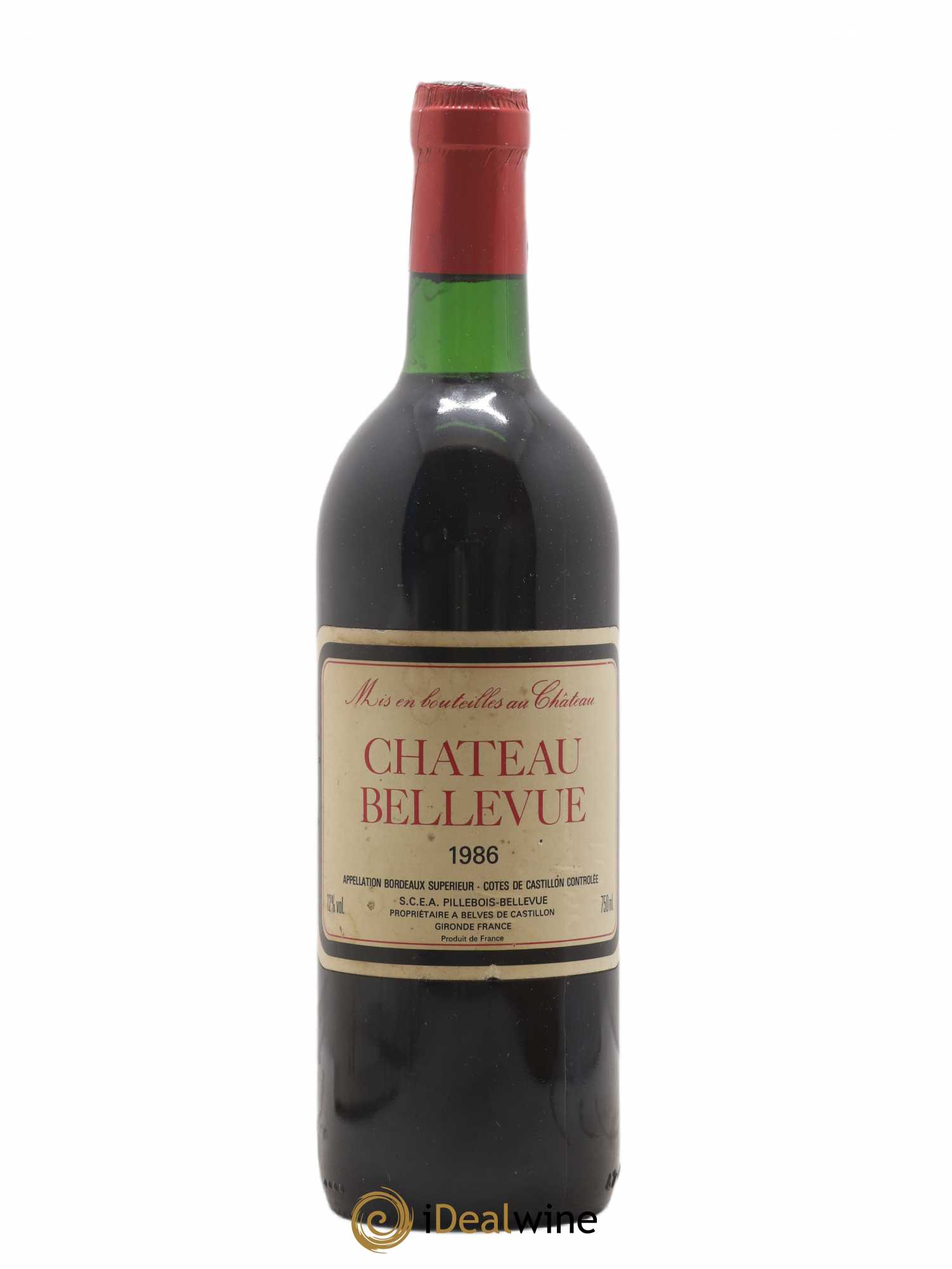 Bordeaux Supérieur Château Bellevue (sans prix de réserve) 1986 - Posten von 1 Flasche - 0