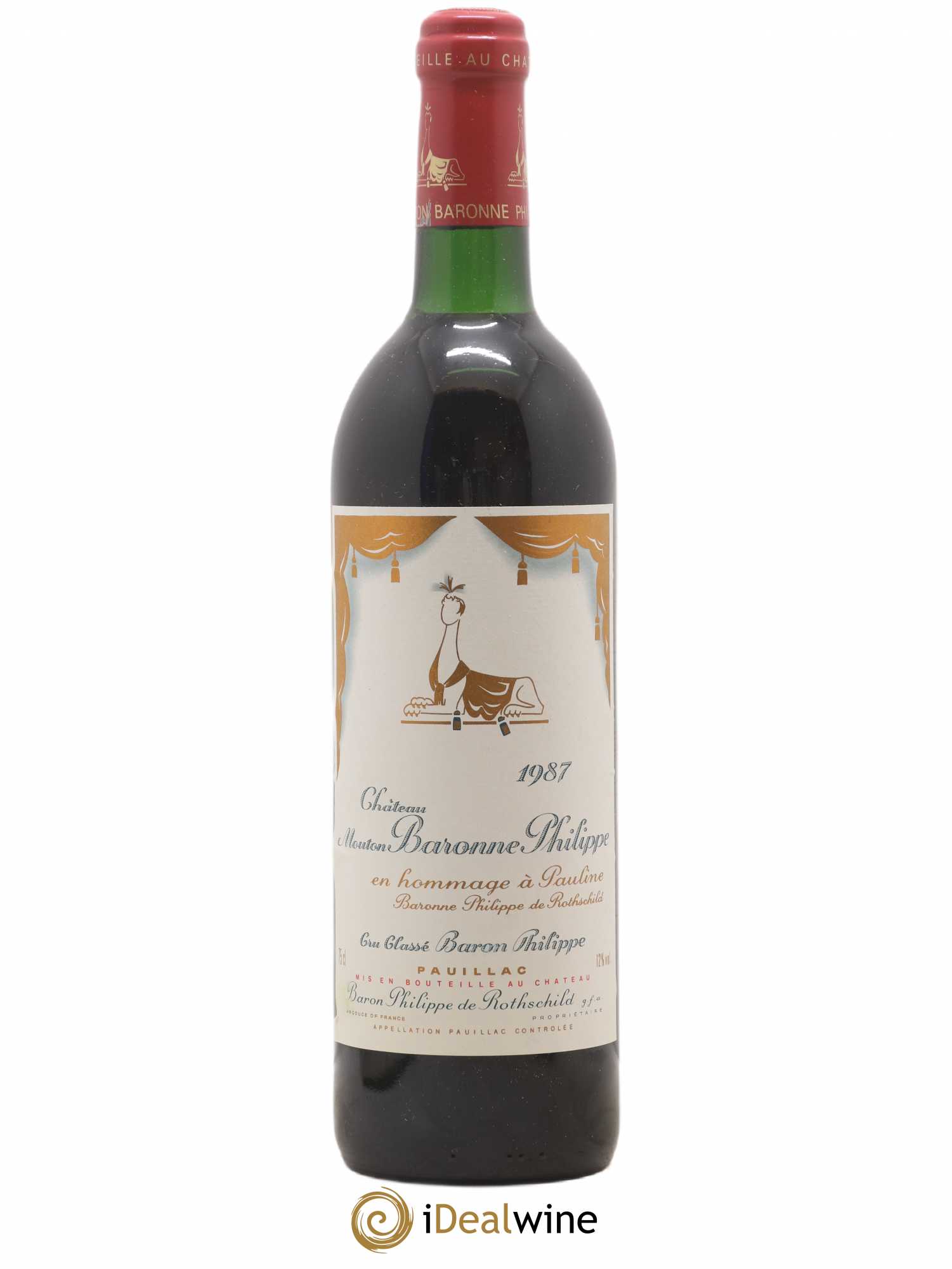 Château d' Armailhac - Mouton Baron(ne) Philippe 5ème Grand Cru Classé (sans prix de réserve) 1987 - Lot de 1 bouteille - 0