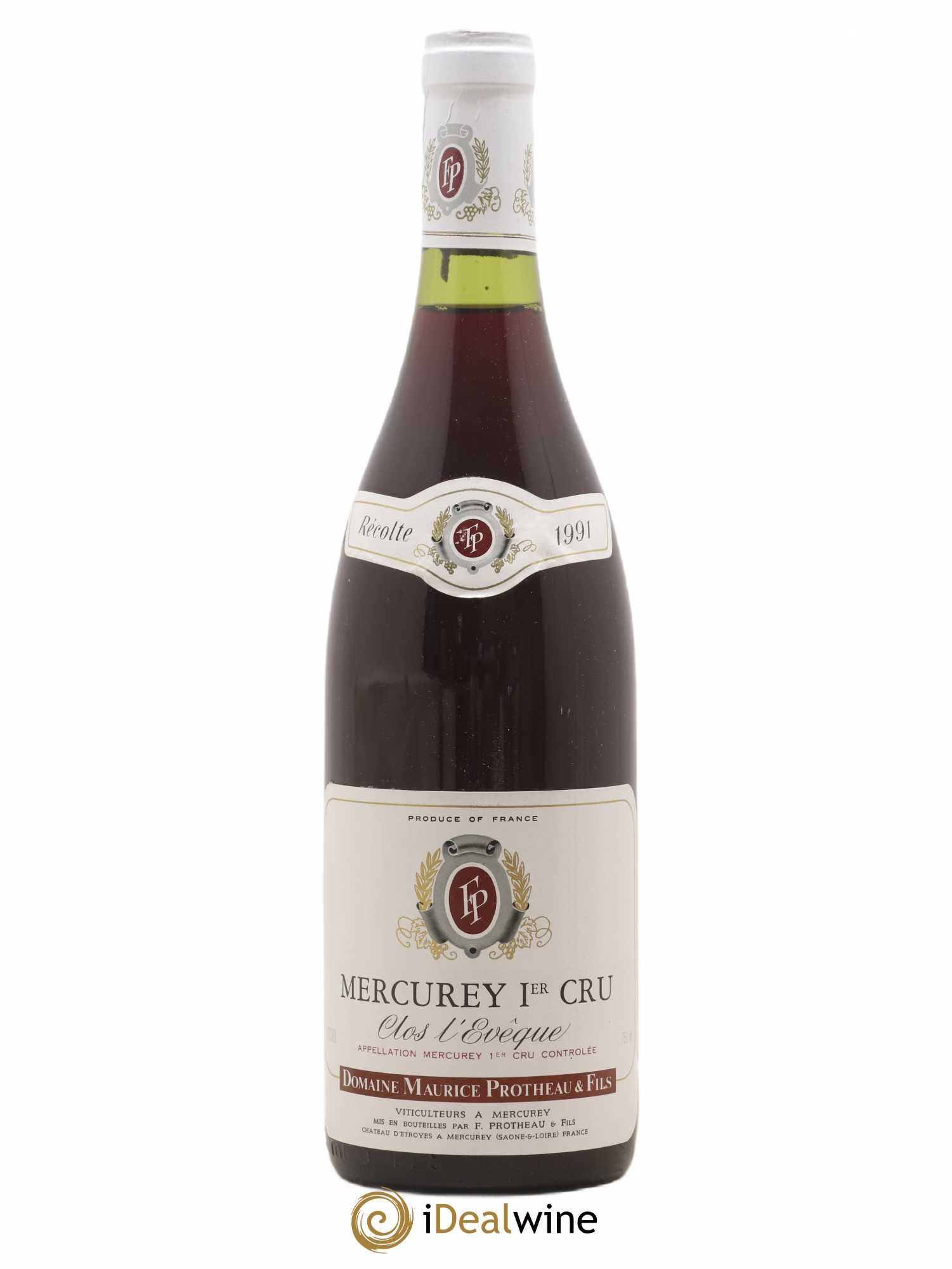 Mercurey 1er Cru Clos l'Eveque Domaine Maurice Protheau (no reserve) 1991 - Lot of 1 bottle - 0