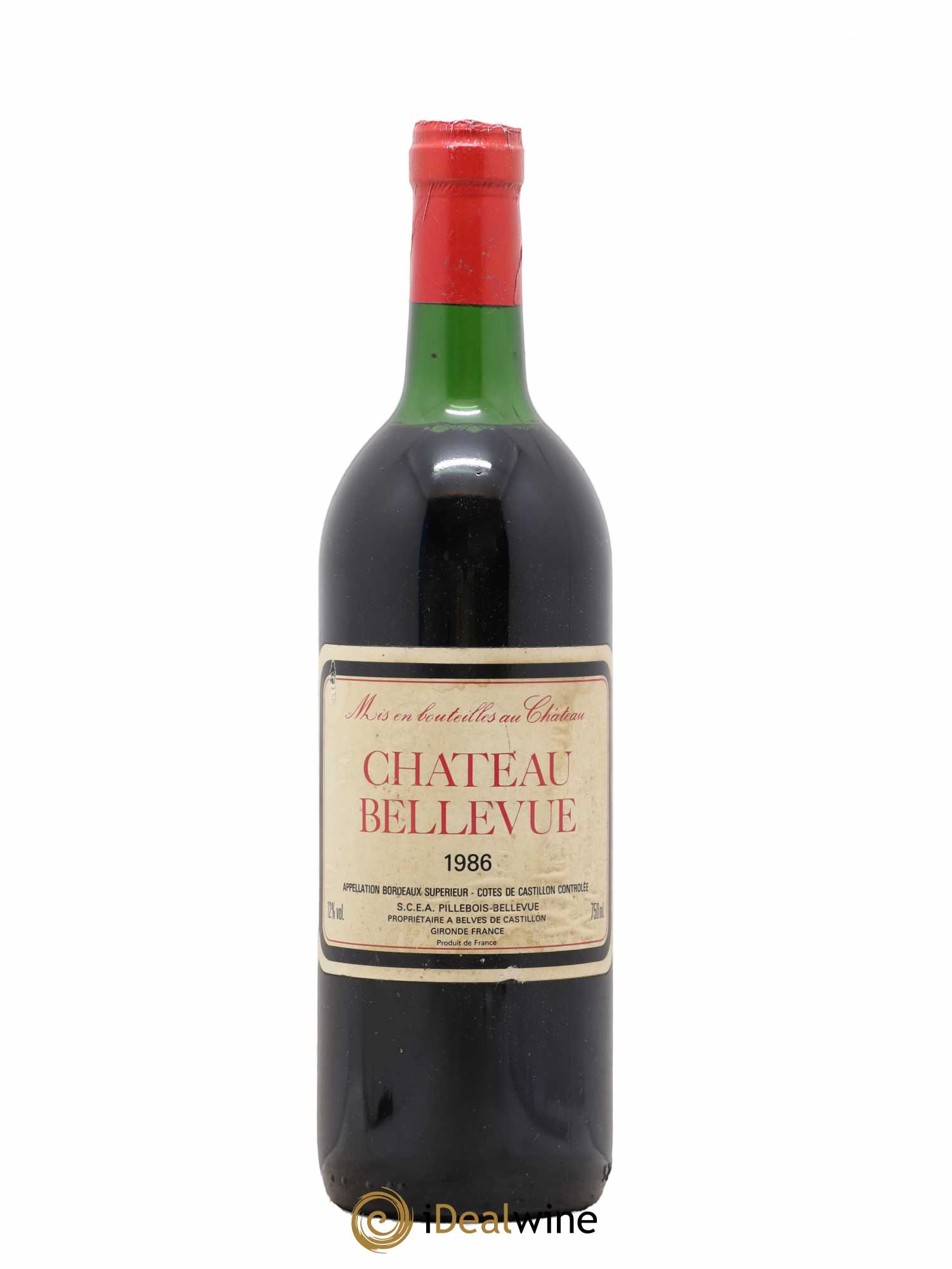 Bordeaux Supérieur Château Bellevue (sans prix de réserve) 1986 - Posten von 1 Flasche - 0