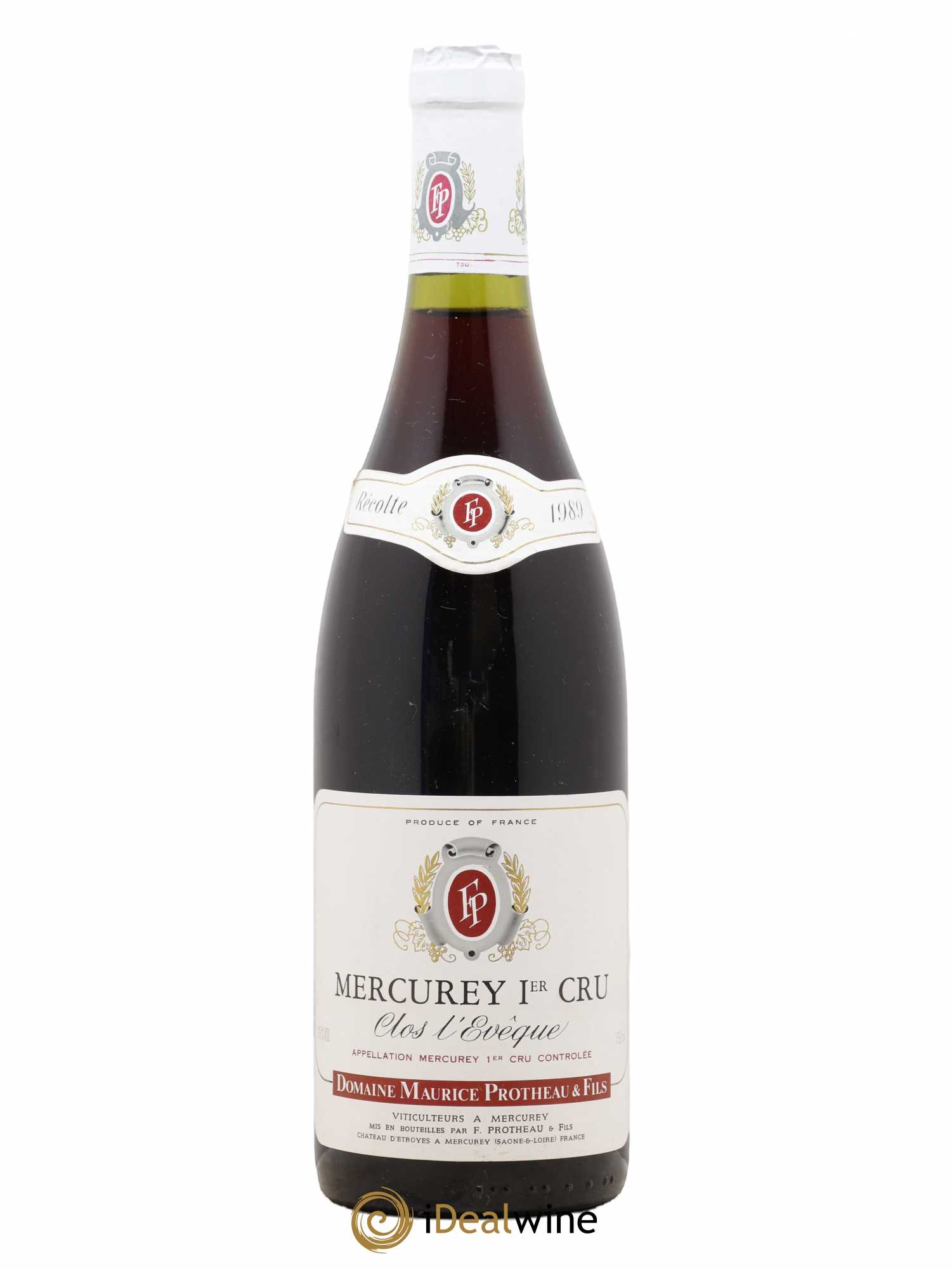 Mercurey 1er Cru Clos L'Eveque Maurice Protheau & Fils (sans prix de réserve) 1989 - Lotto di 1 bottiglia - 0