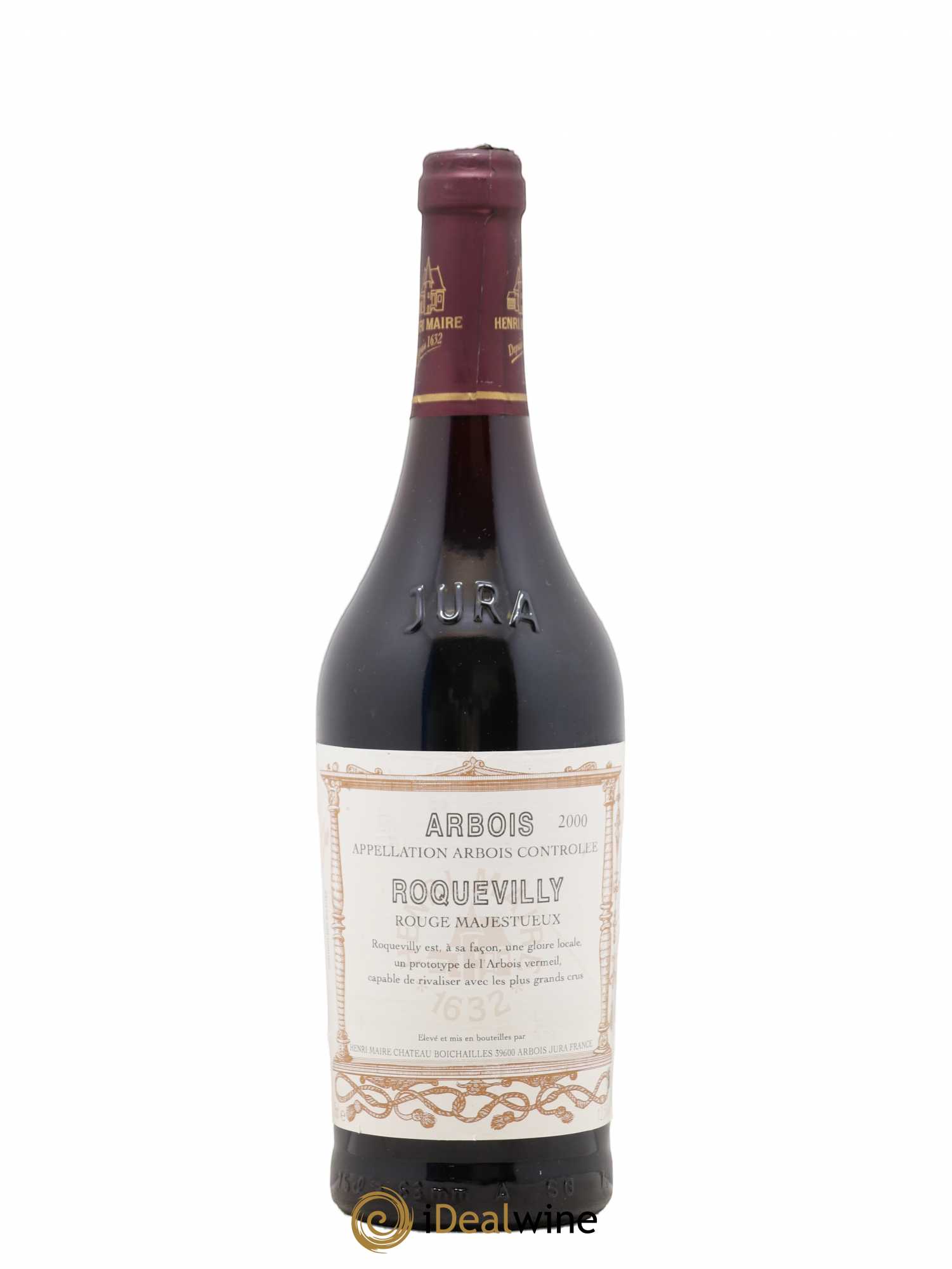 Arbois Roquevilly Rouge Majestueux Henri Maire (sans prix de réserve) 2000 - Posten von 1 Flasche - 0