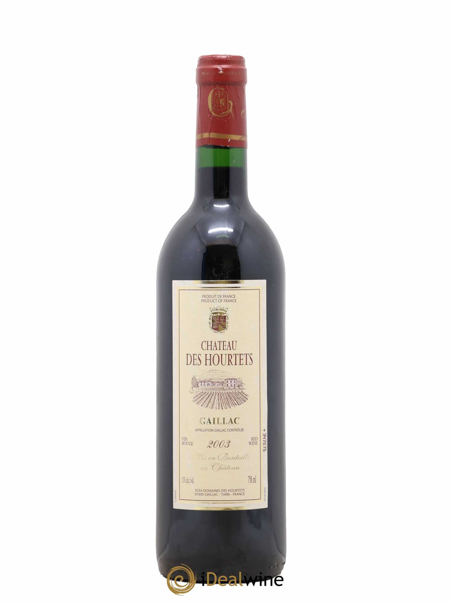 Gaillac Château des Hourtets (sans prix de réserve) 2003 - Posten von 1 Flasche - 0