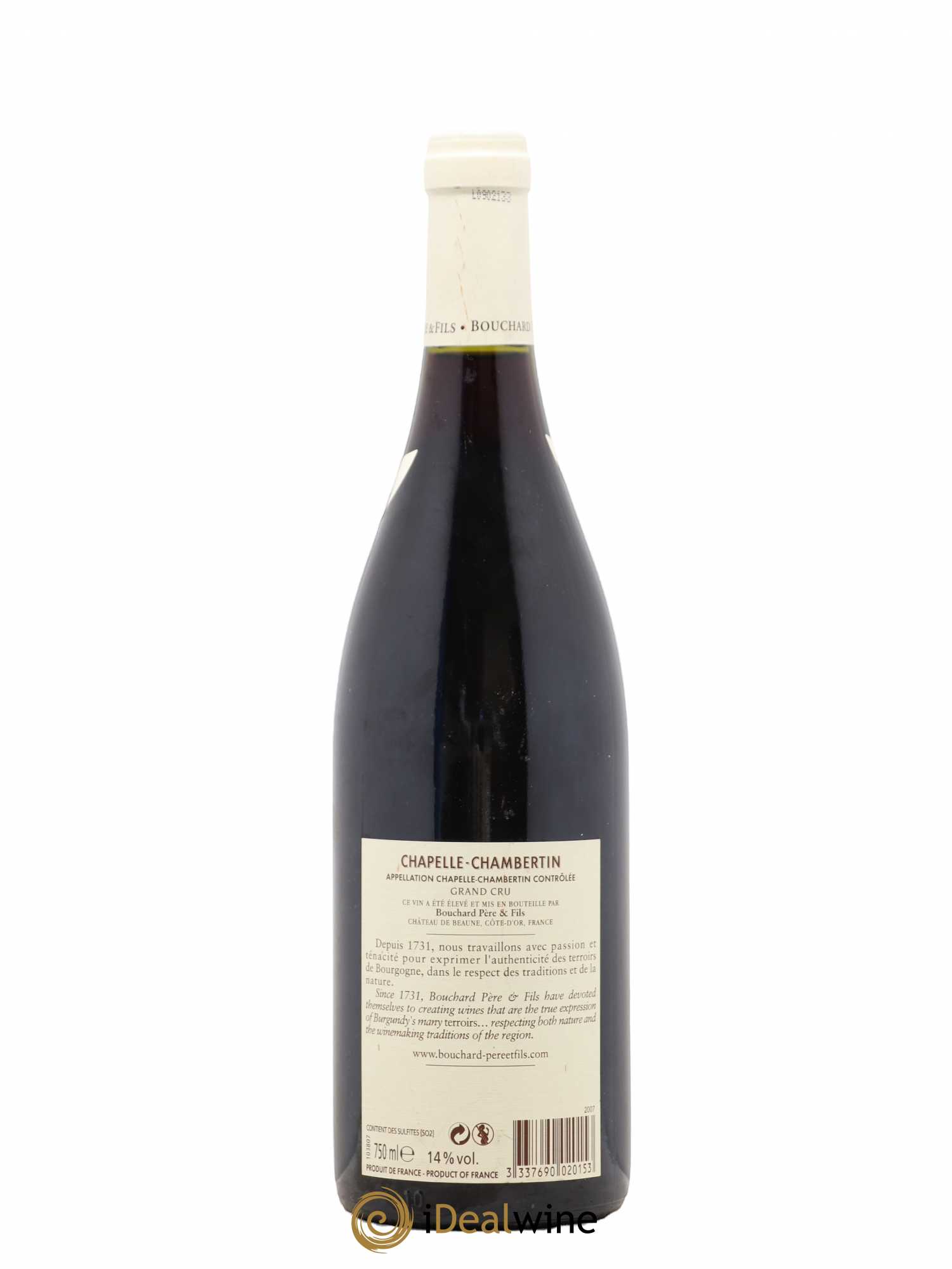 Chapelle-Chambertin Grand Cru Bouchard Père & Fils 2007 - Lot de 1 bouteille - 1