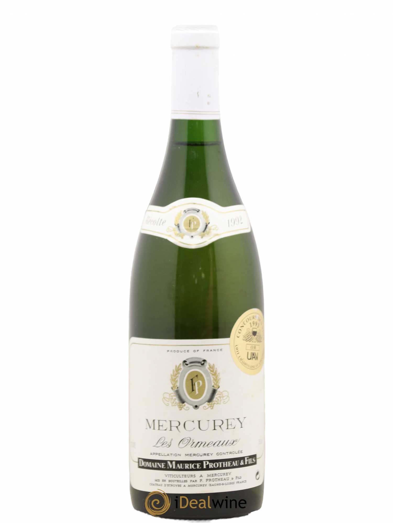 Mercurey Les Ormeaux Protheau (sans prix de réserve) 1992 - Posten von 1 Flasche - 0