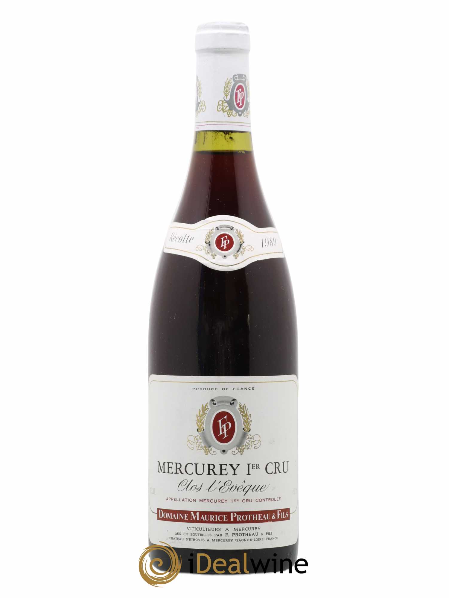 Mercurey 1er Cru Clos L'Eveque Maurice Protheau & Fils (sans prix de réserve) 1989 - Posten von 1 Flasche - 0