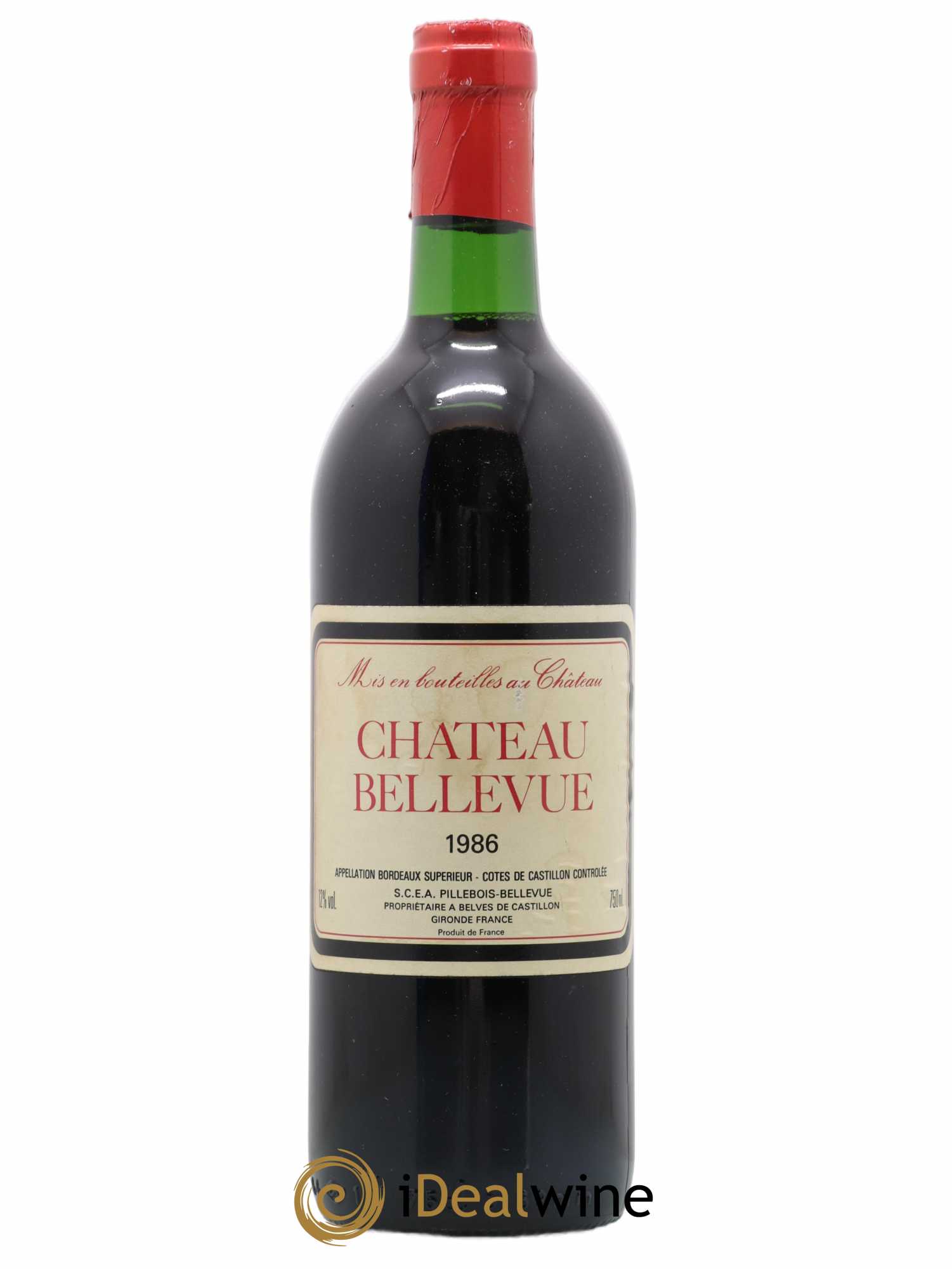 Castillon-Côtes-de-Bordeaux (Côtes-de-Castillon) Château Bellevue 1986 - Lot de 1 bouteille - 0