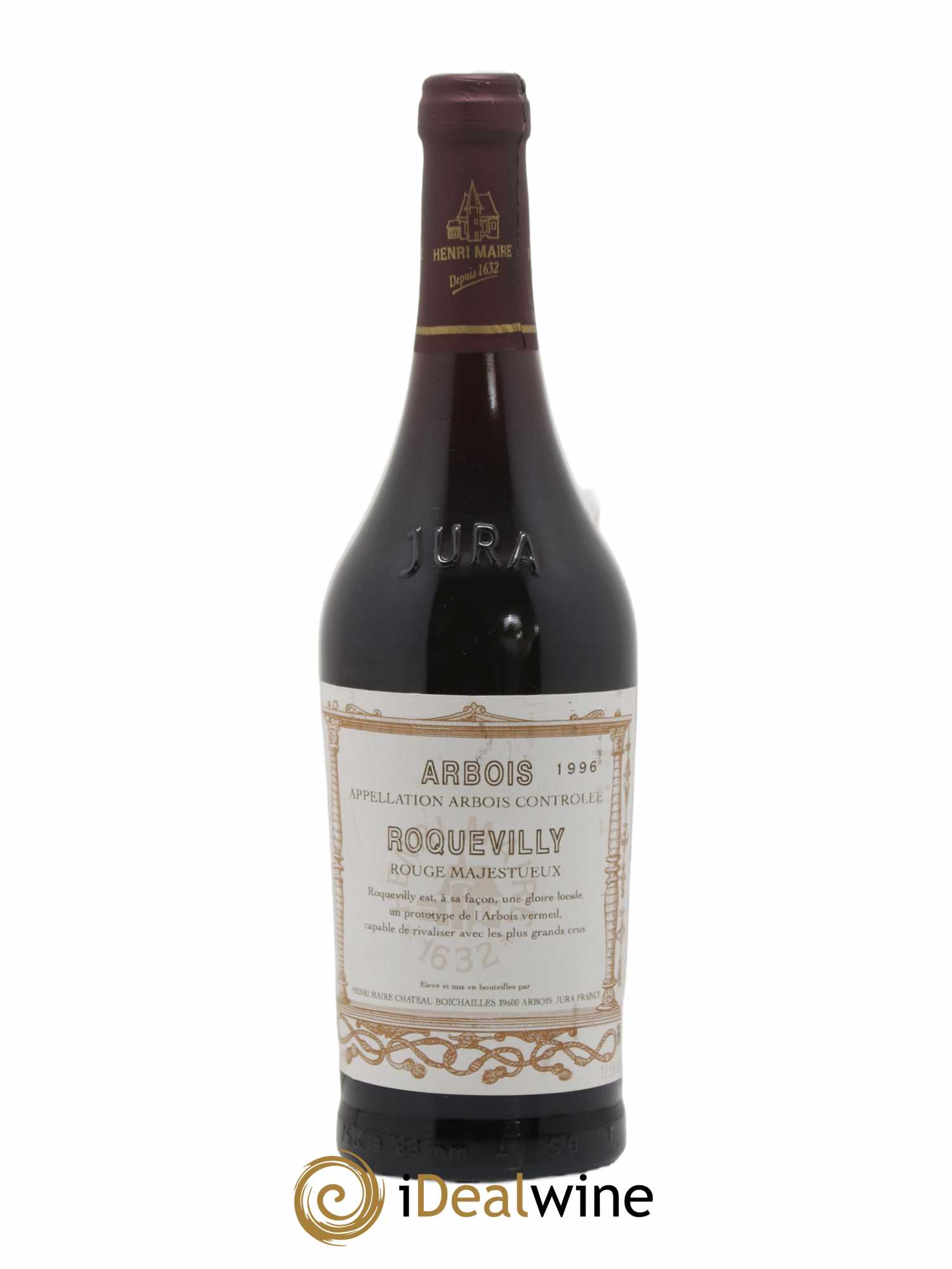 Arbois Roquevilly majestueux Henri Maire (sans prix de réserve) 1996 - Posten von 1 Flasche - 0