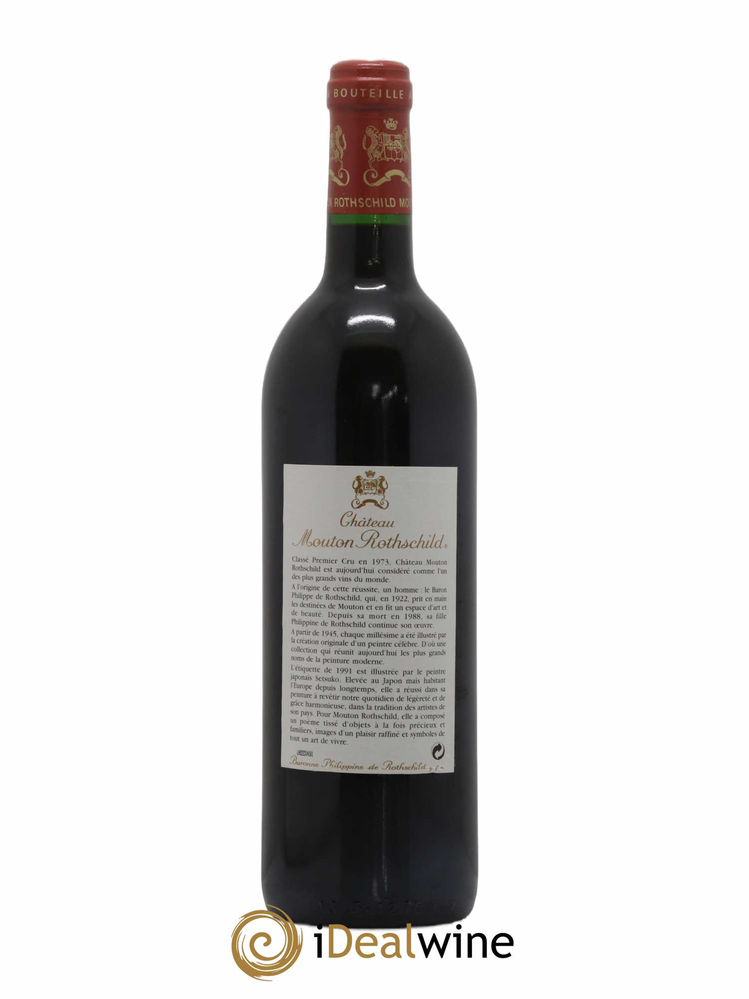 Château Mouton Rothschild 1er Grand Cru Classé  (no reserve) 1991 - Lot of 1 bottle - 1