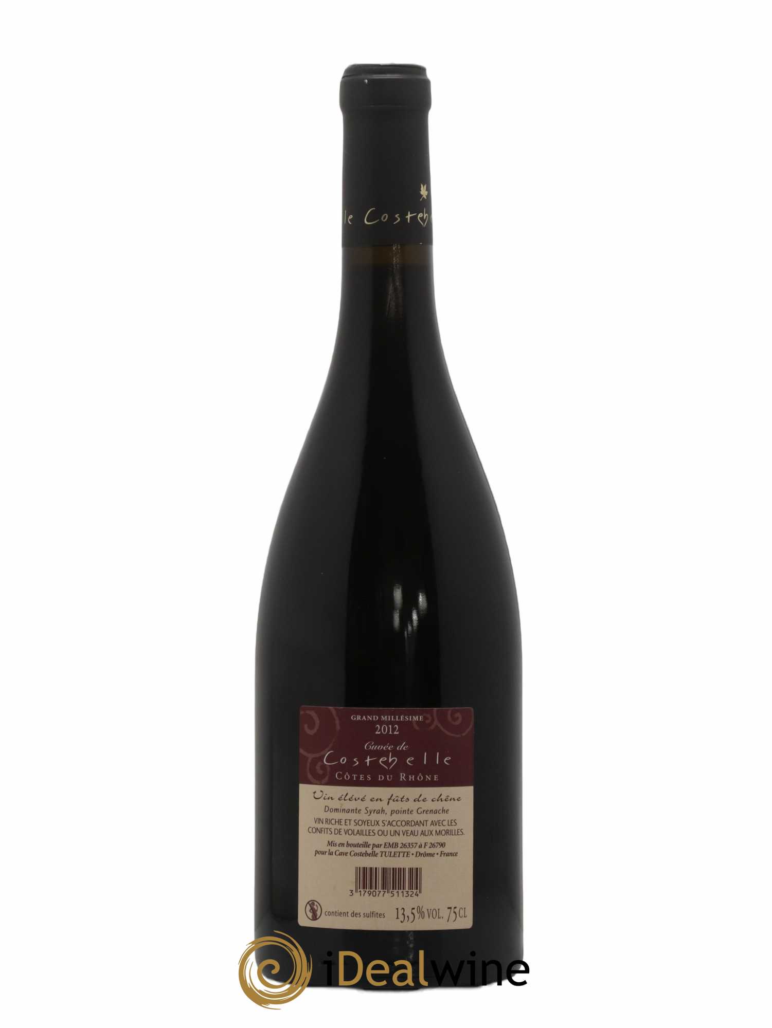 Côtes-du-Rhône Cuvée de Costebelle Cave de Costebelle (sans prix de réserve) 2012 - Lot de 1 bouteille - 1