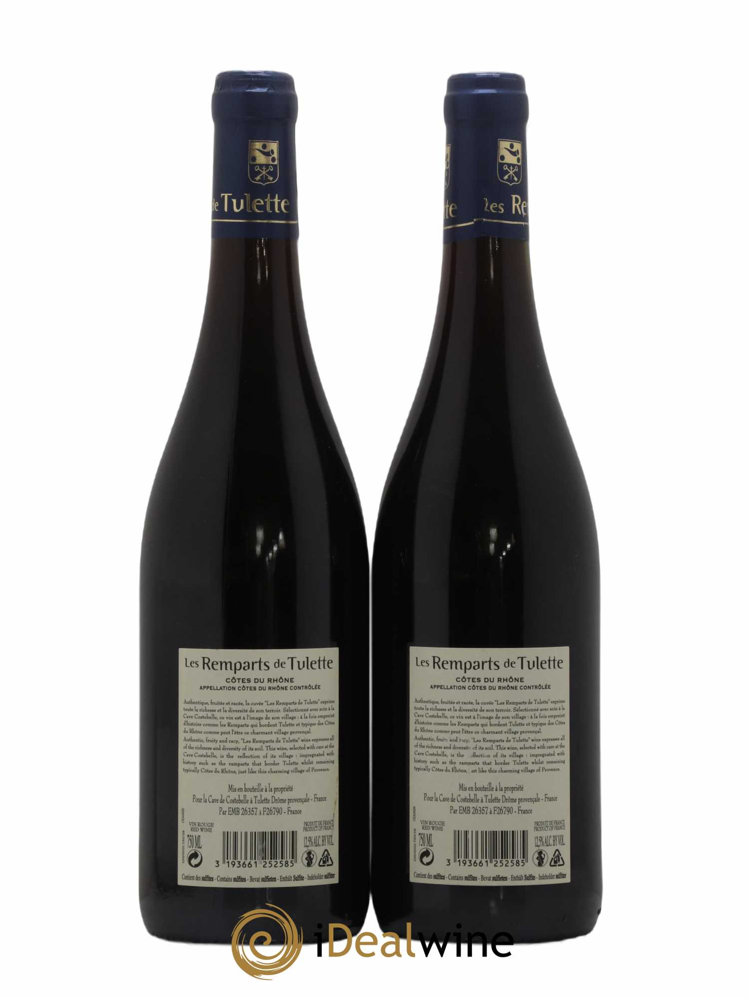 Côtes-du-Rhône Les Remparts de Tulette Cave de Costebelle (sans prix de réserve) 2014 - Lot de 2 bouteilles - 1