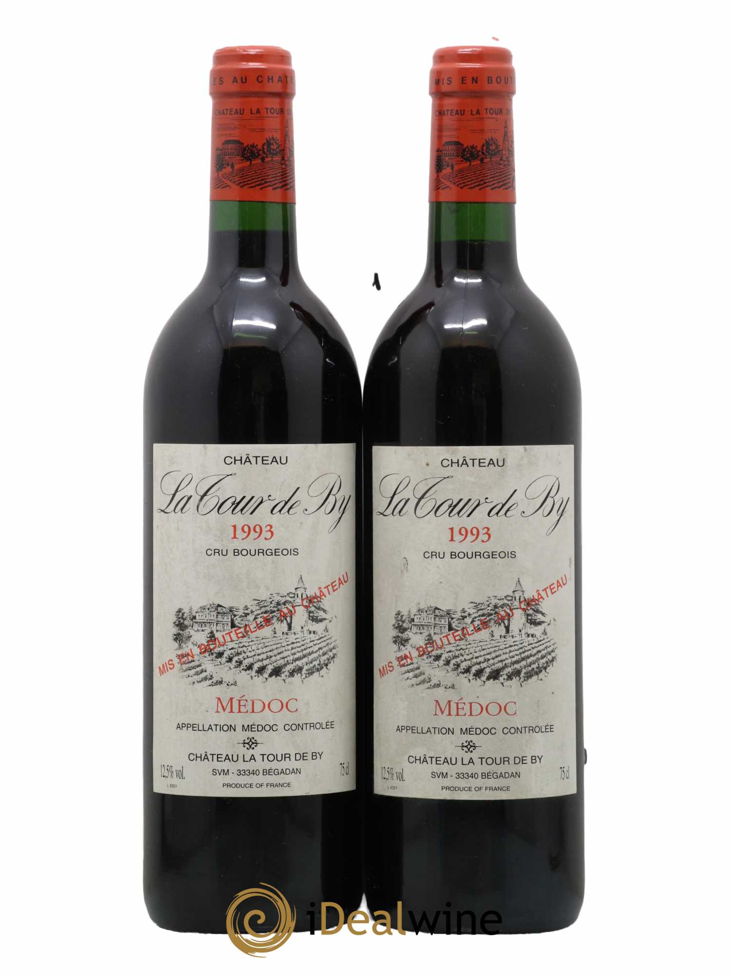 Château La Tour de By Cru Bourgeois 1993 - Lot de 2 bouteilles - 0