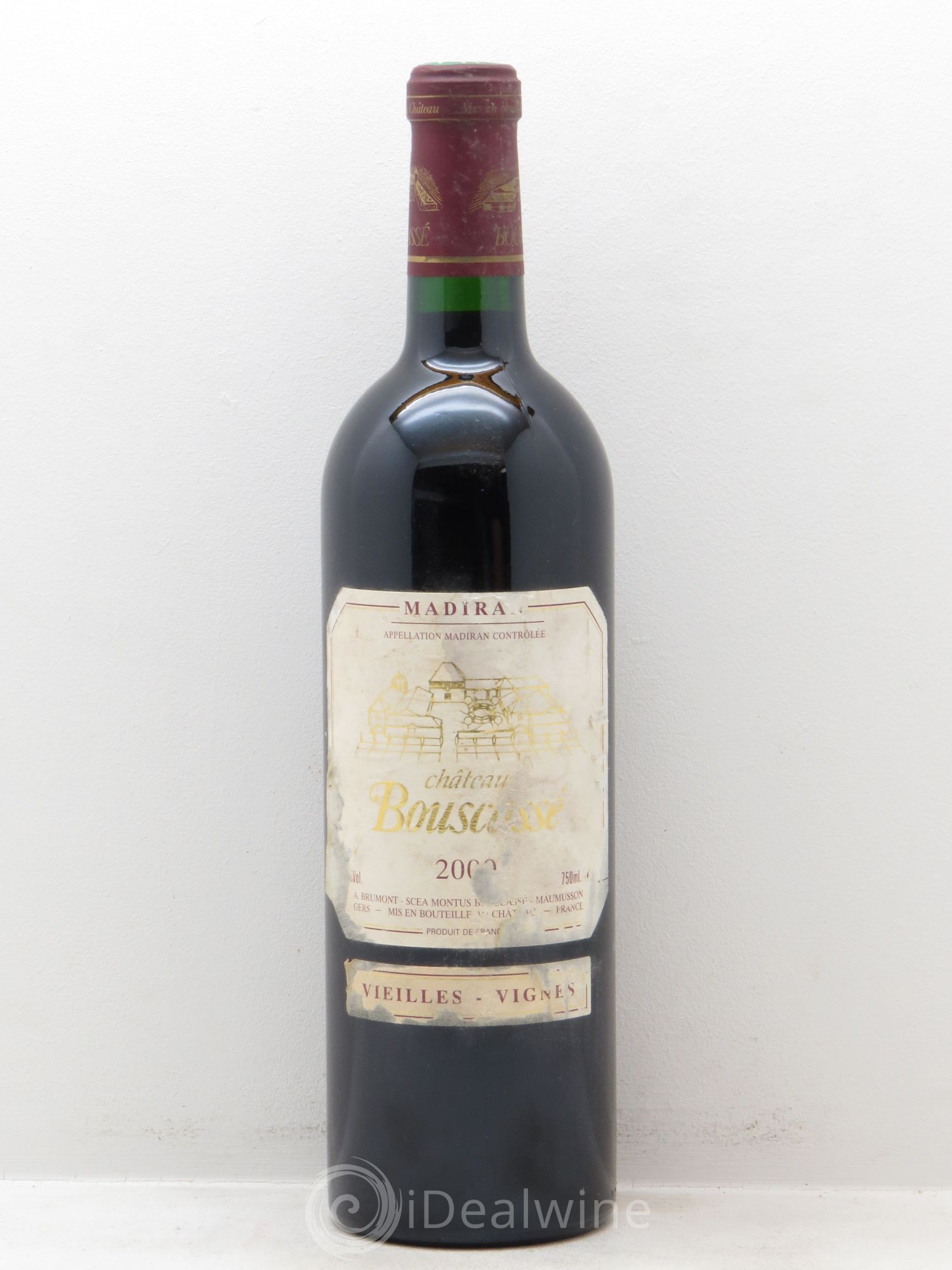 Madiran Vieilles Vignes Château Bouscassé - Alain Brumont 2000 - Lot de 1 bouteille - 0