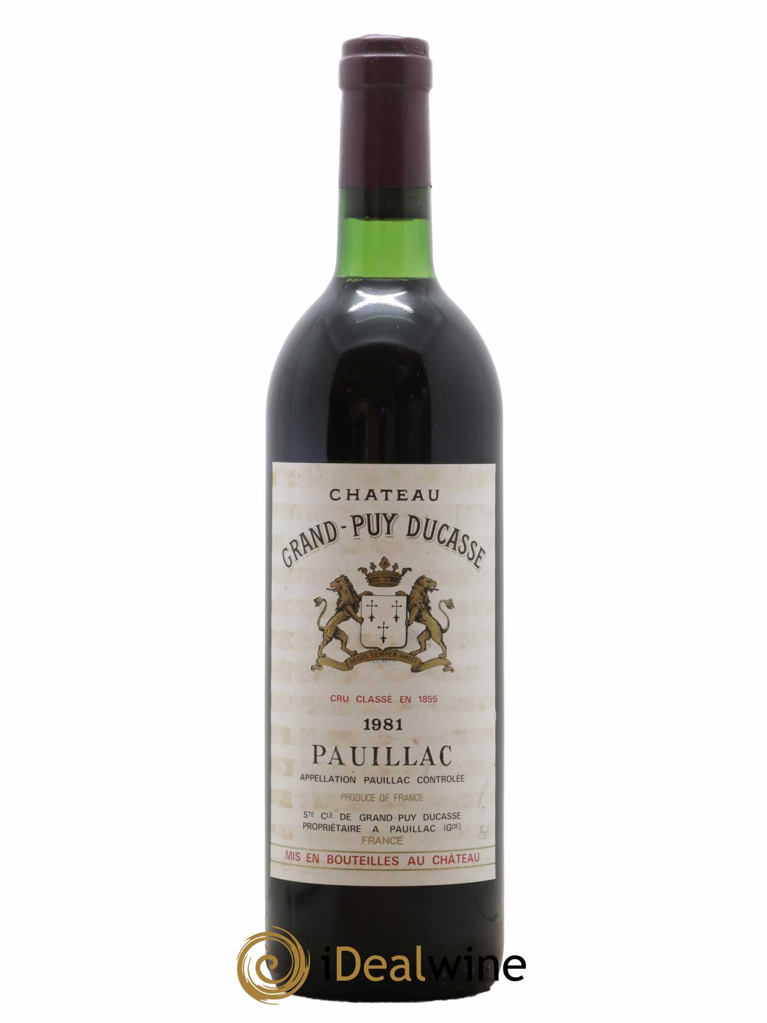 Château Grand Puy Ducasse 5ème Grand Cru Classé 1981 - Lot de 1 bouteille - 0