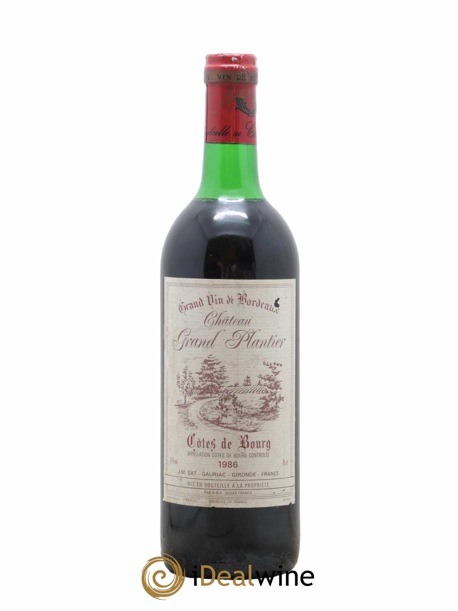 Côtes de Bourg Château Grand Plantier 1986 - Lot de 1 bouteille - 0