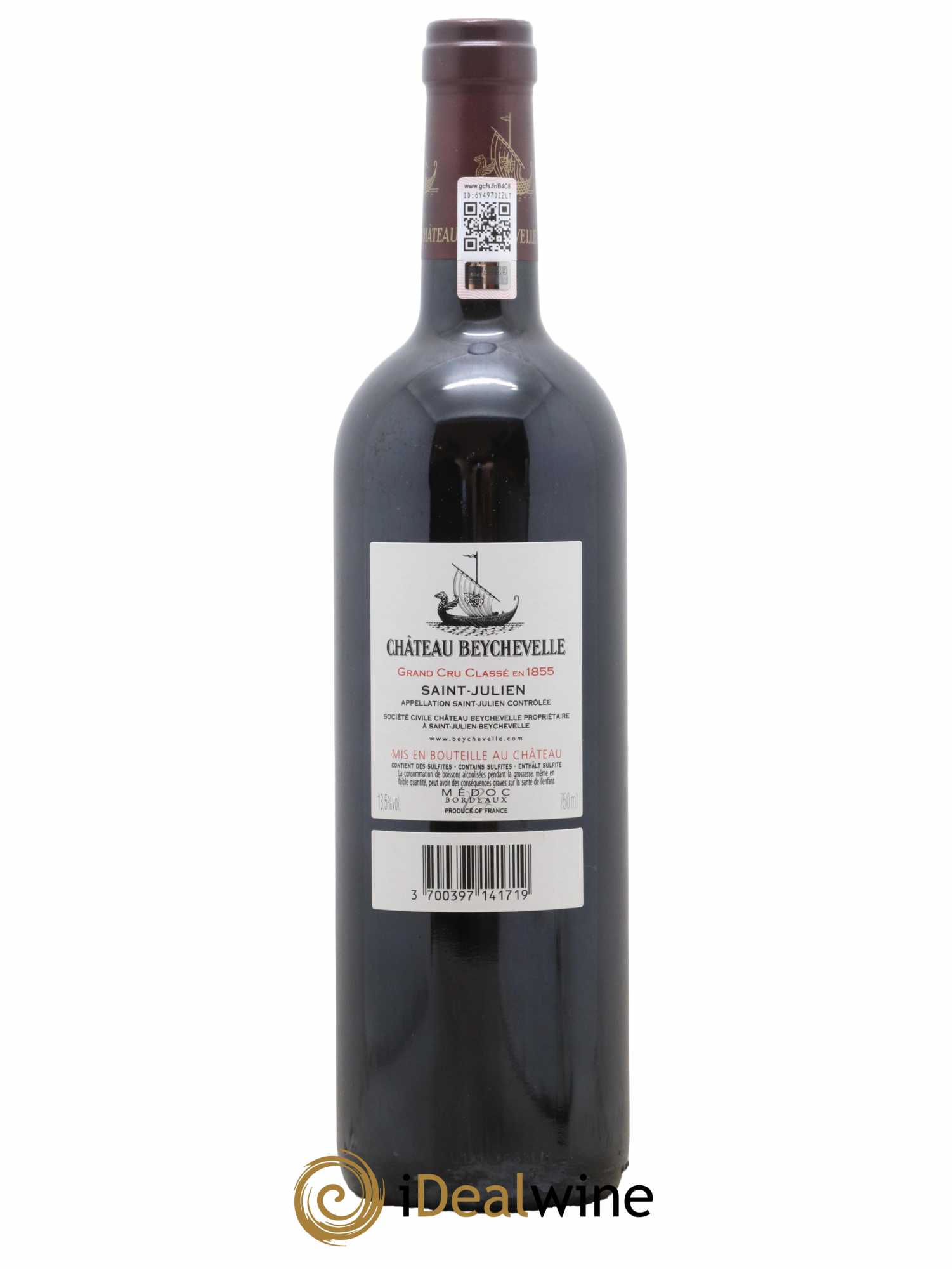 Château Beychevelle 4ème Grand Cru Classé 2017 - Lot de 1 bouteille - 1