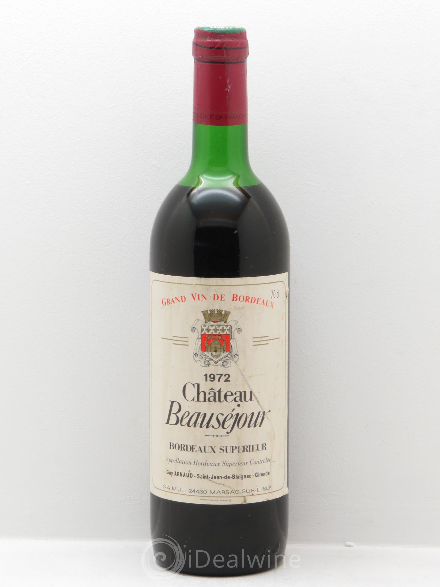 Bordeaux Château Beauséjour Bordeaux Supérieur (sans prix de réserve - no reserve) 1972 - Posten von 1 Flasche - 0