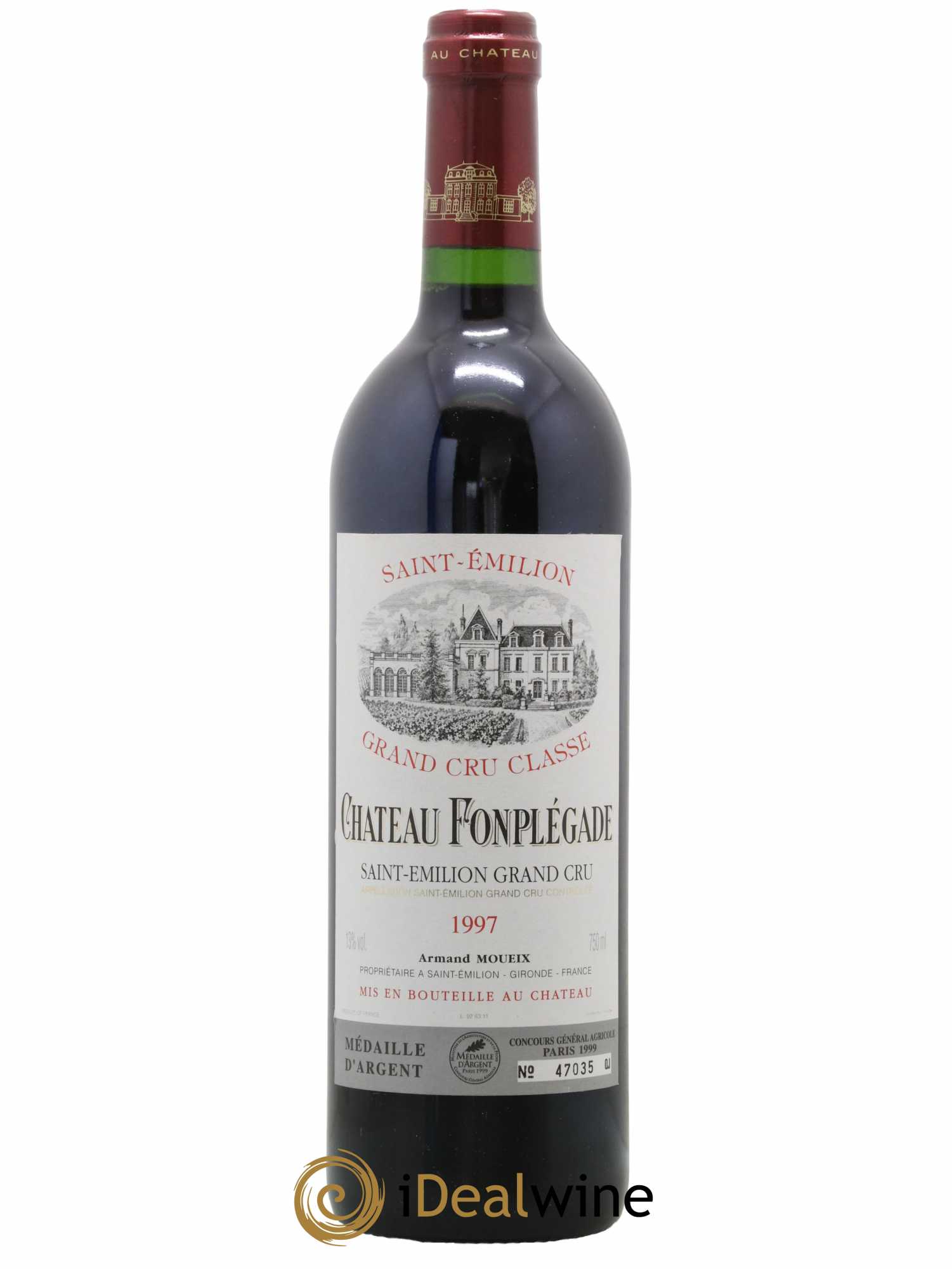 Château Fonplegade Grand Cru Classé 1997 - Lot de 1 bouteille - 0