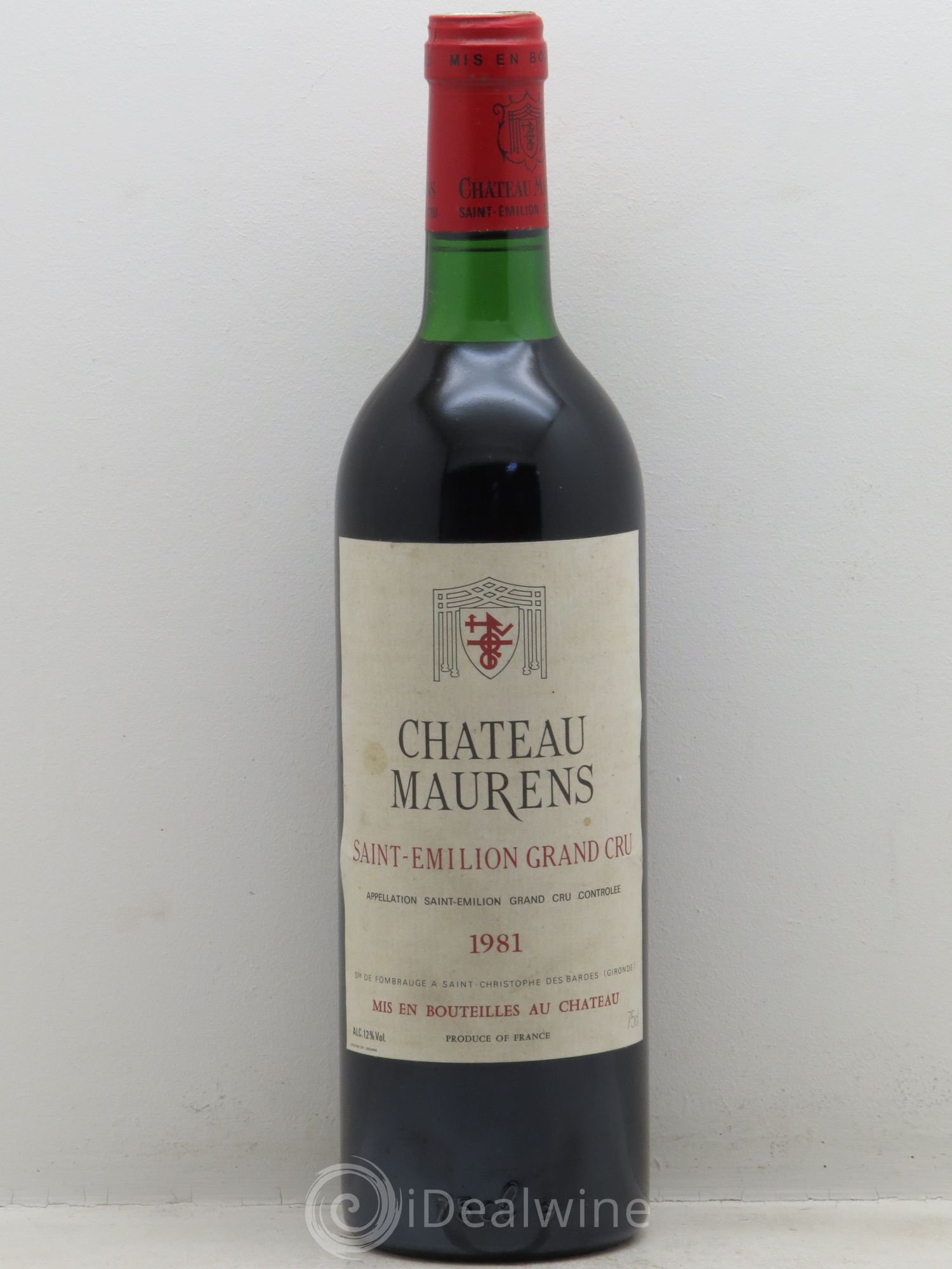 Saint-Émilion Château Maurens 1981 - Lot de 1 bouteille - 0