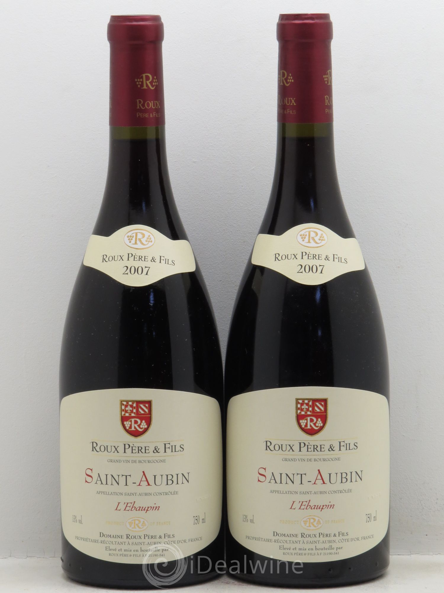 Saint-Aubin L'Ebaupin Domaine Roux (sans prix de réserve - no reserve) 2007 - Posten von 2 Flaschen - 0