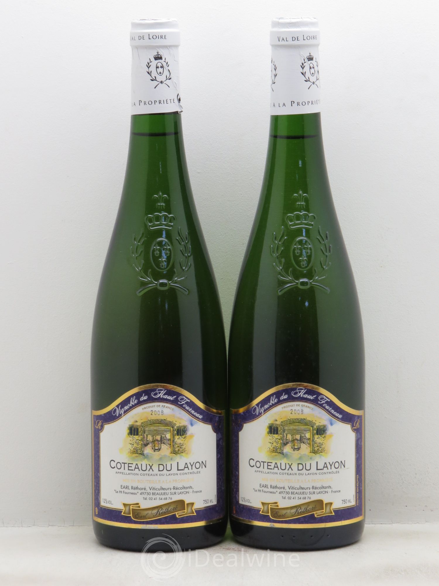 Coteaux du Layon Vignoble du Haut Fourneau EARL Rethoré (sans prix de réserve-no reserve) 2008 - Lotto di 2 bottiglie - 0